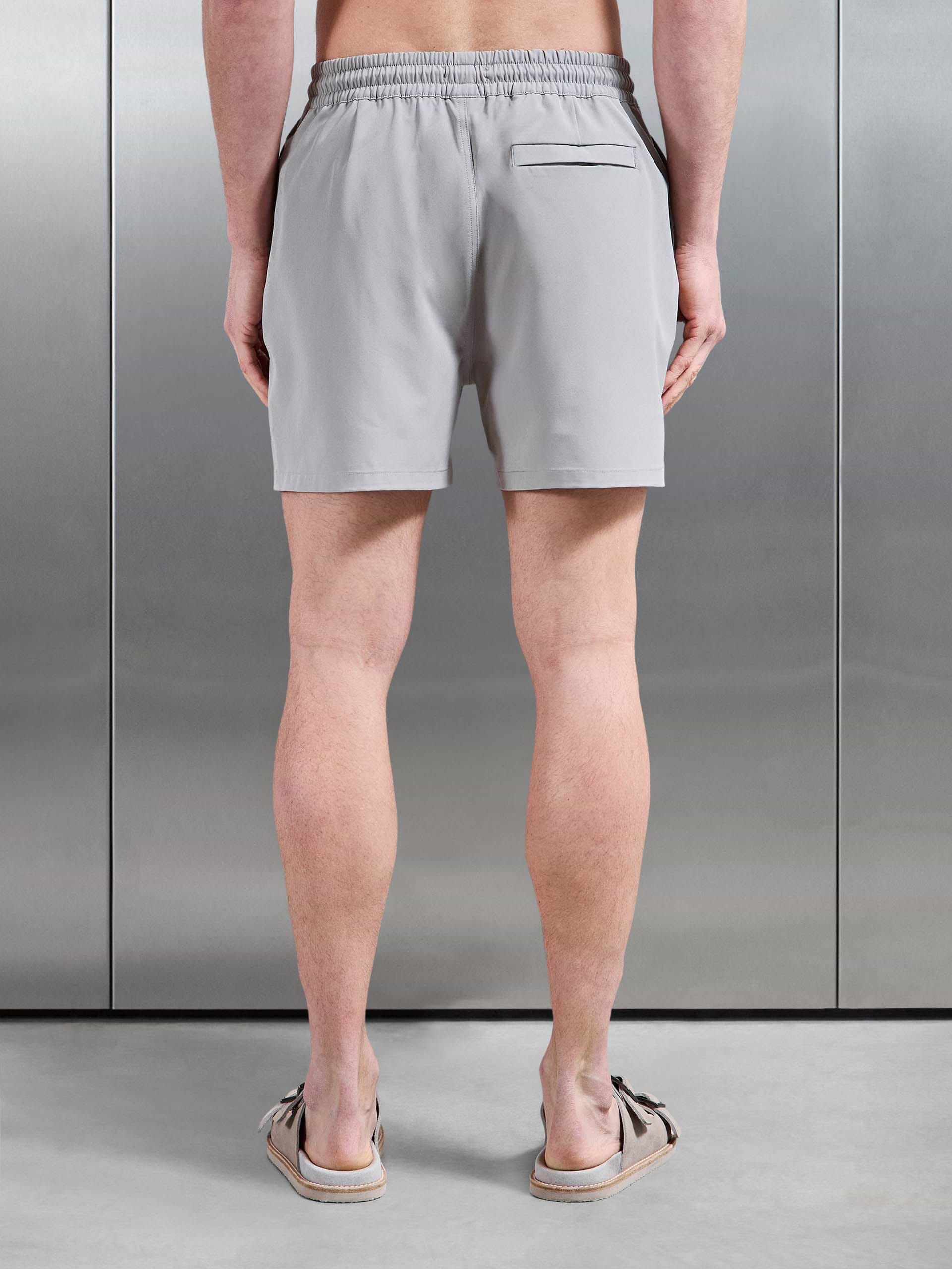 Essential Drawstring Swim Short in Stone