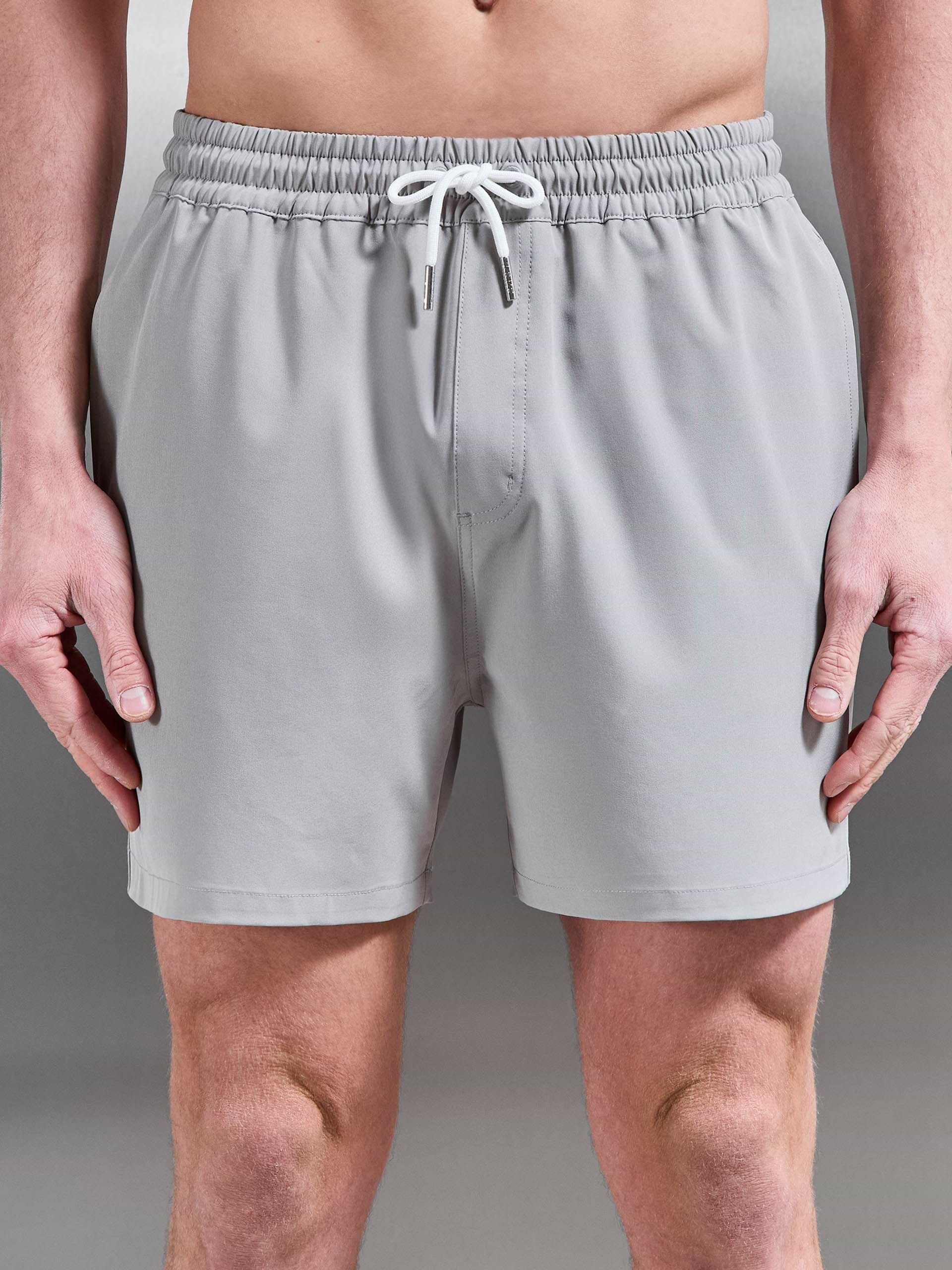 Essential Drawstring Swim Short in Stone