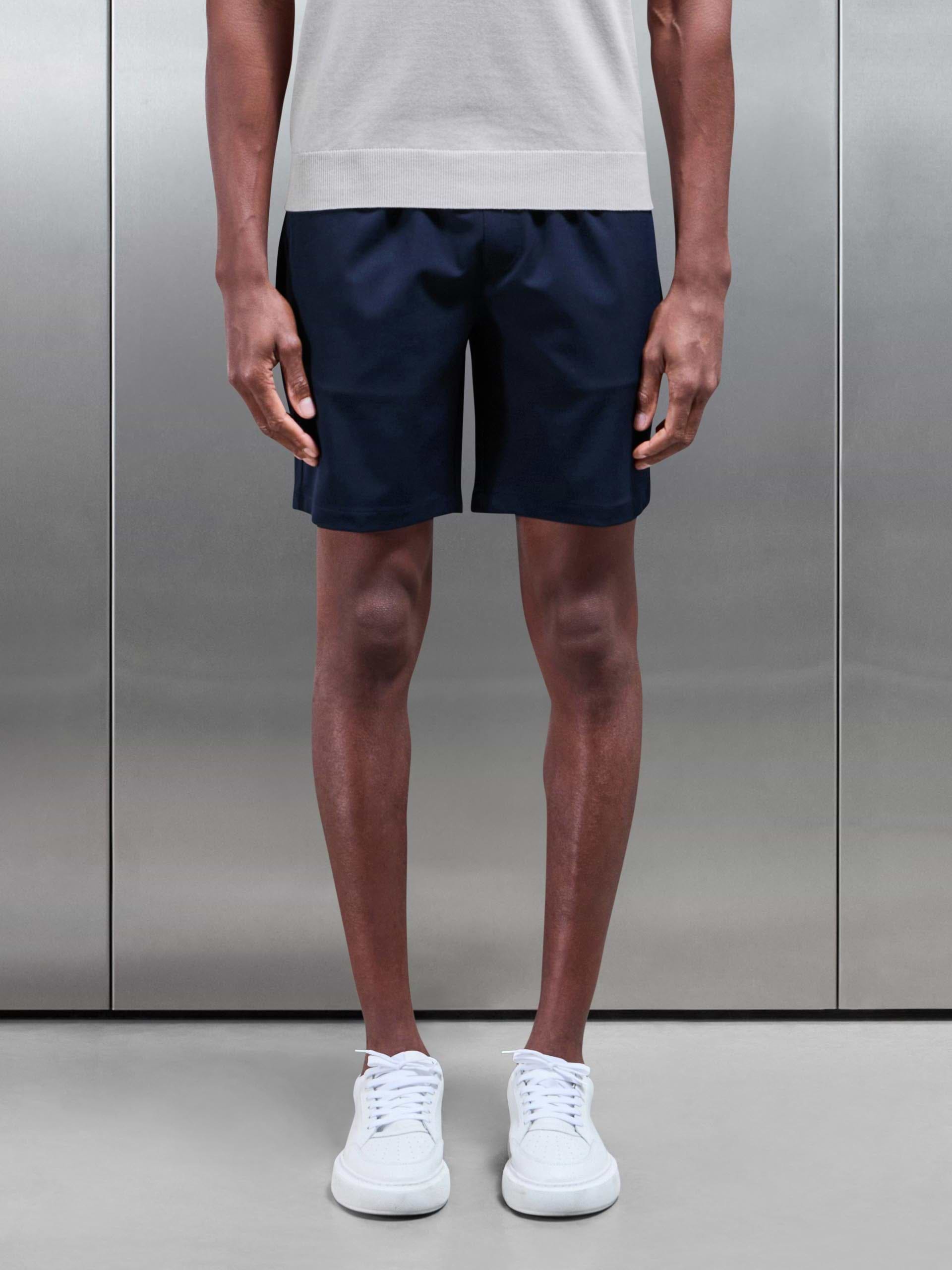 Essential Drawstring Tailored Short in Navy