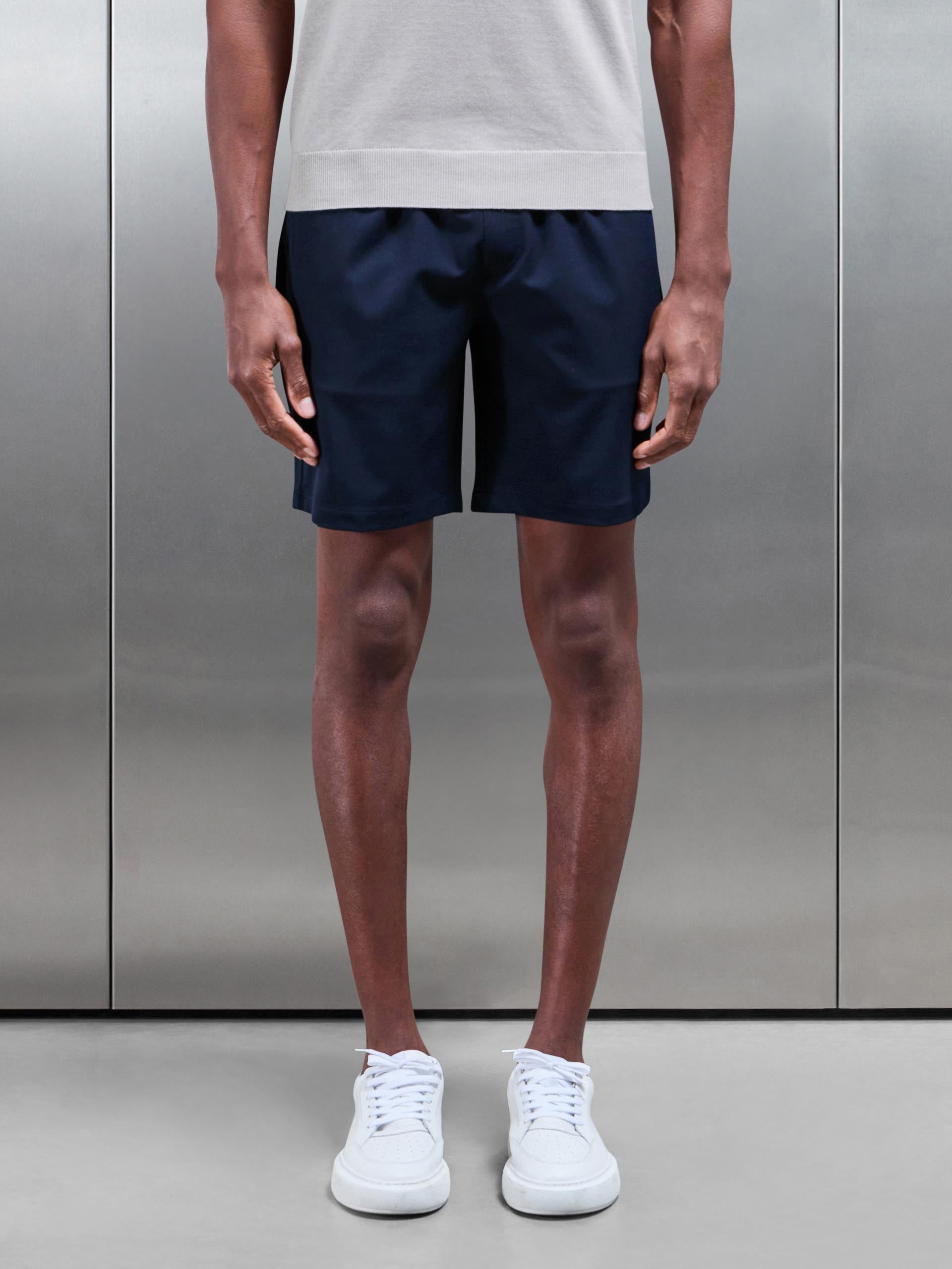 Essential Drawstring Tailored Short in Navy