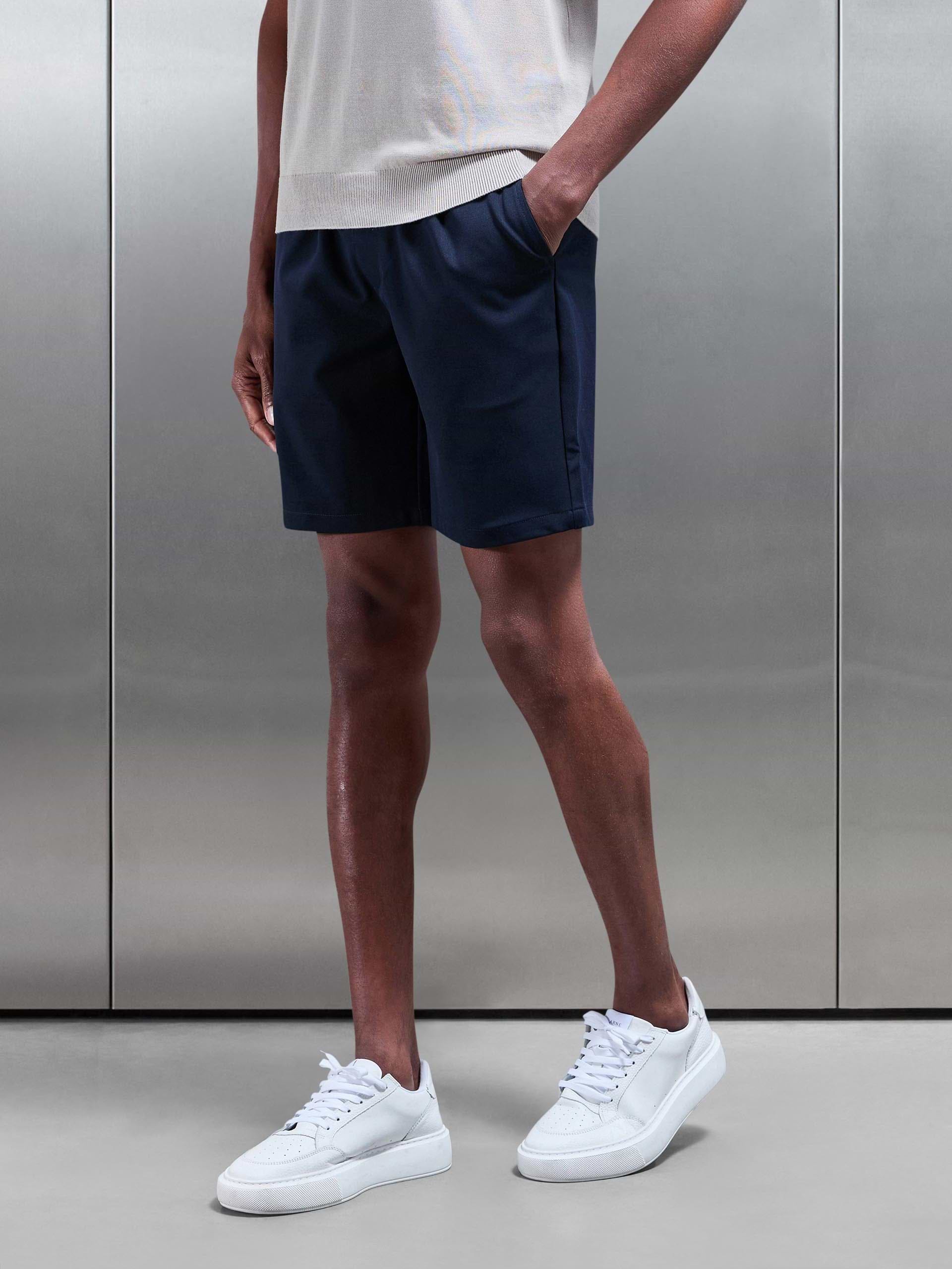 Essential Drawstring Tailored Short in Navy