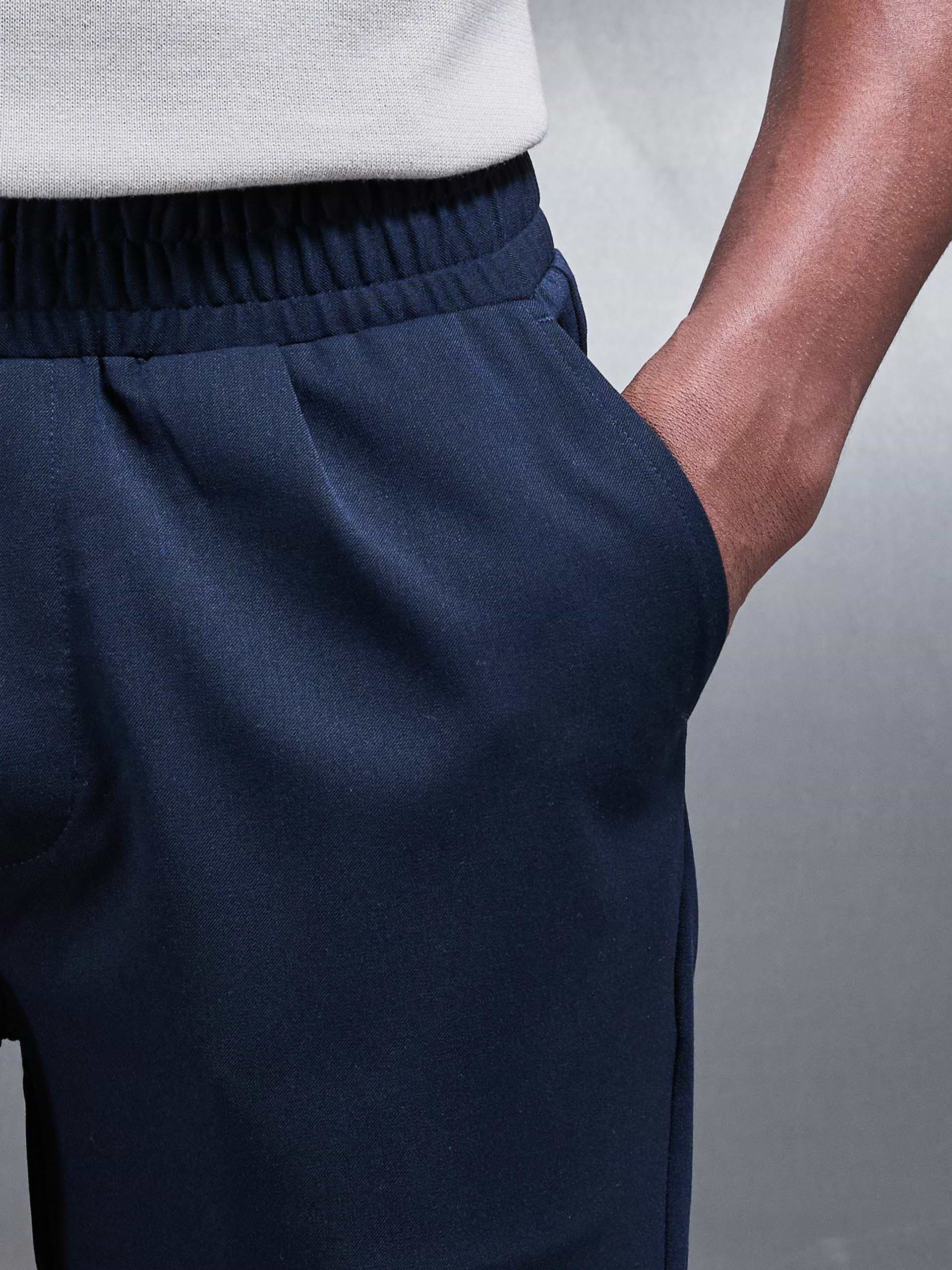 Essential Drawstring Tailored Short in Navy