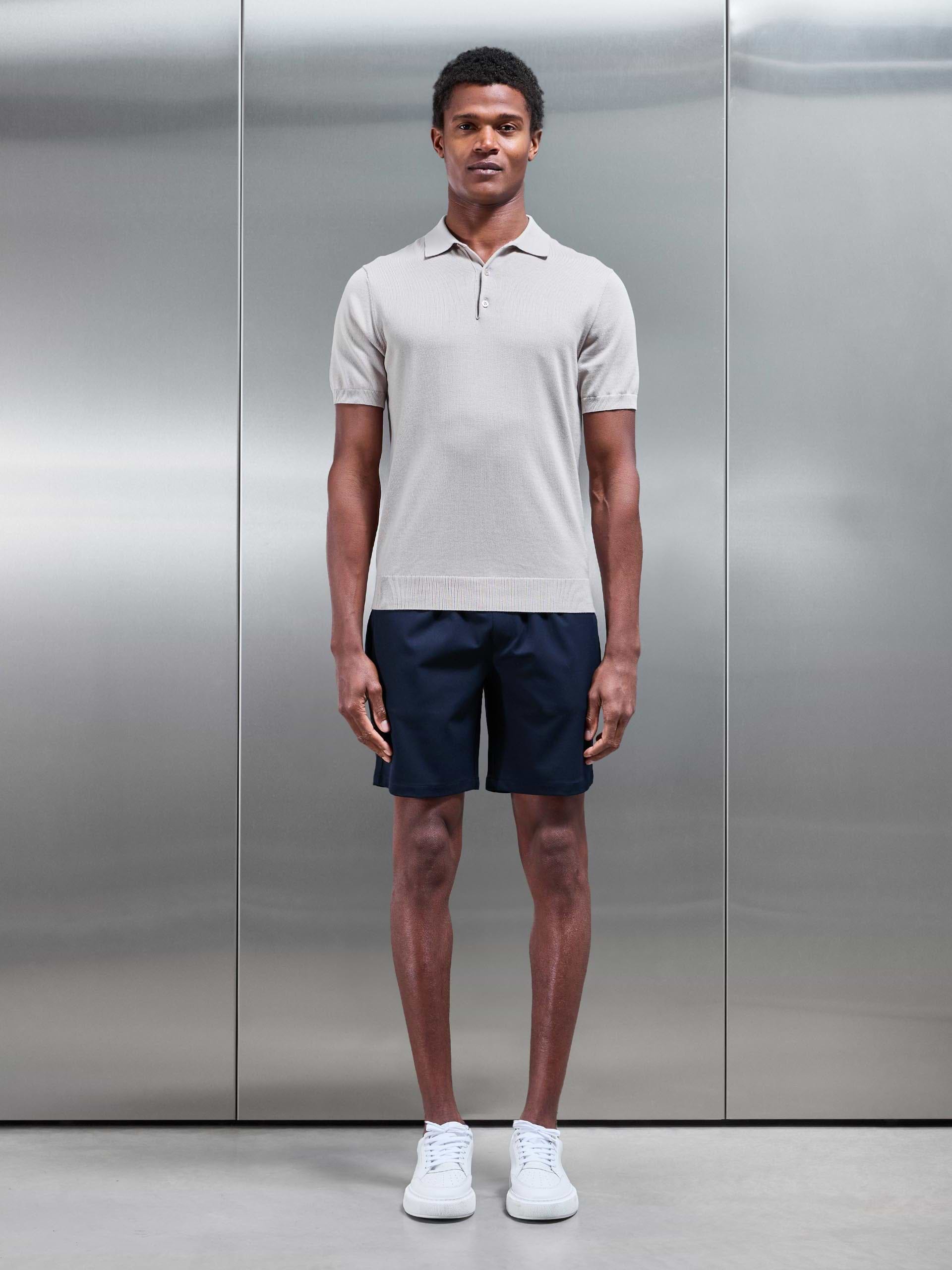 Essential Drawstring Tailored Short in Navy