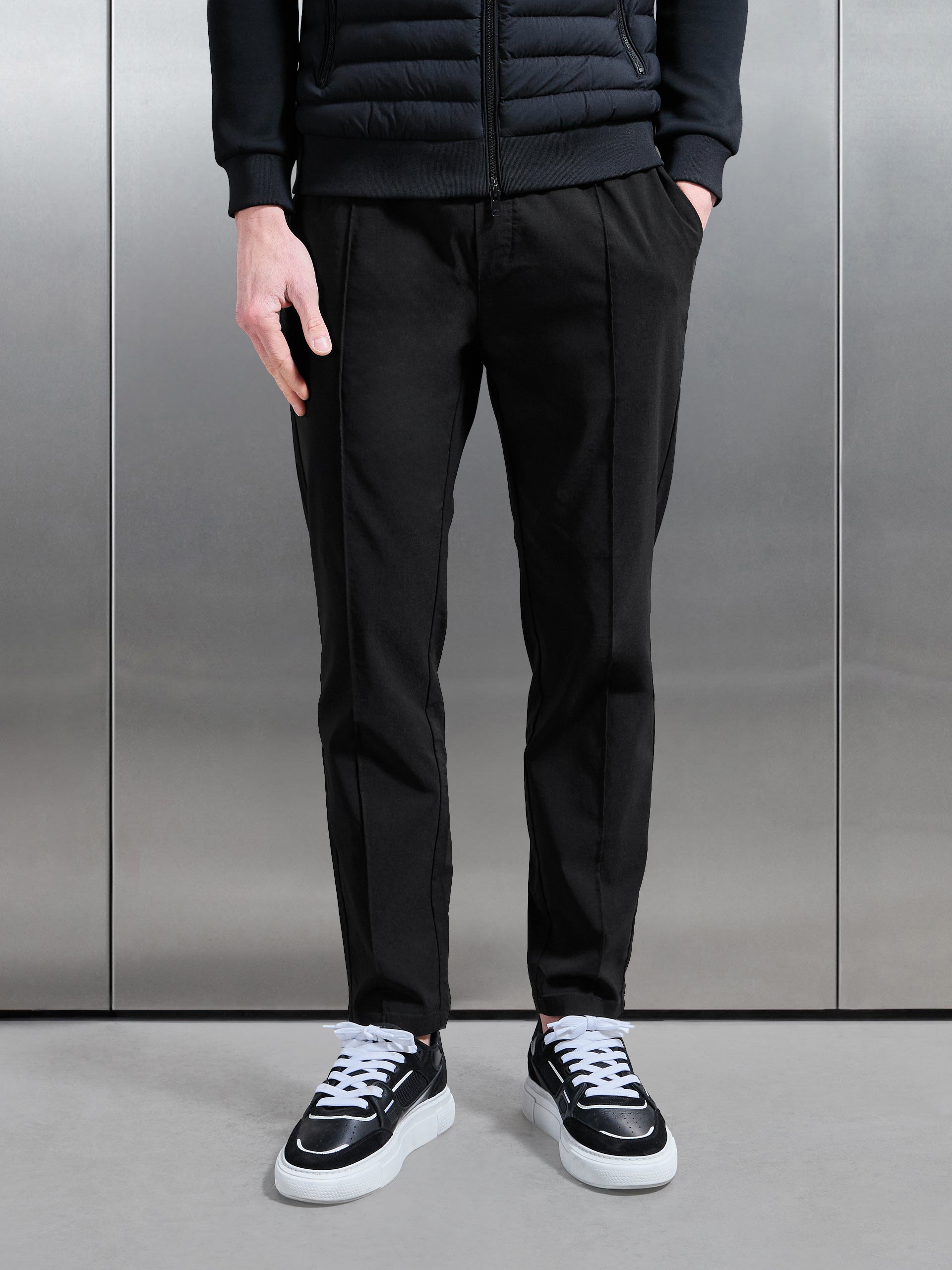 Essential Nylon Trouser in Black