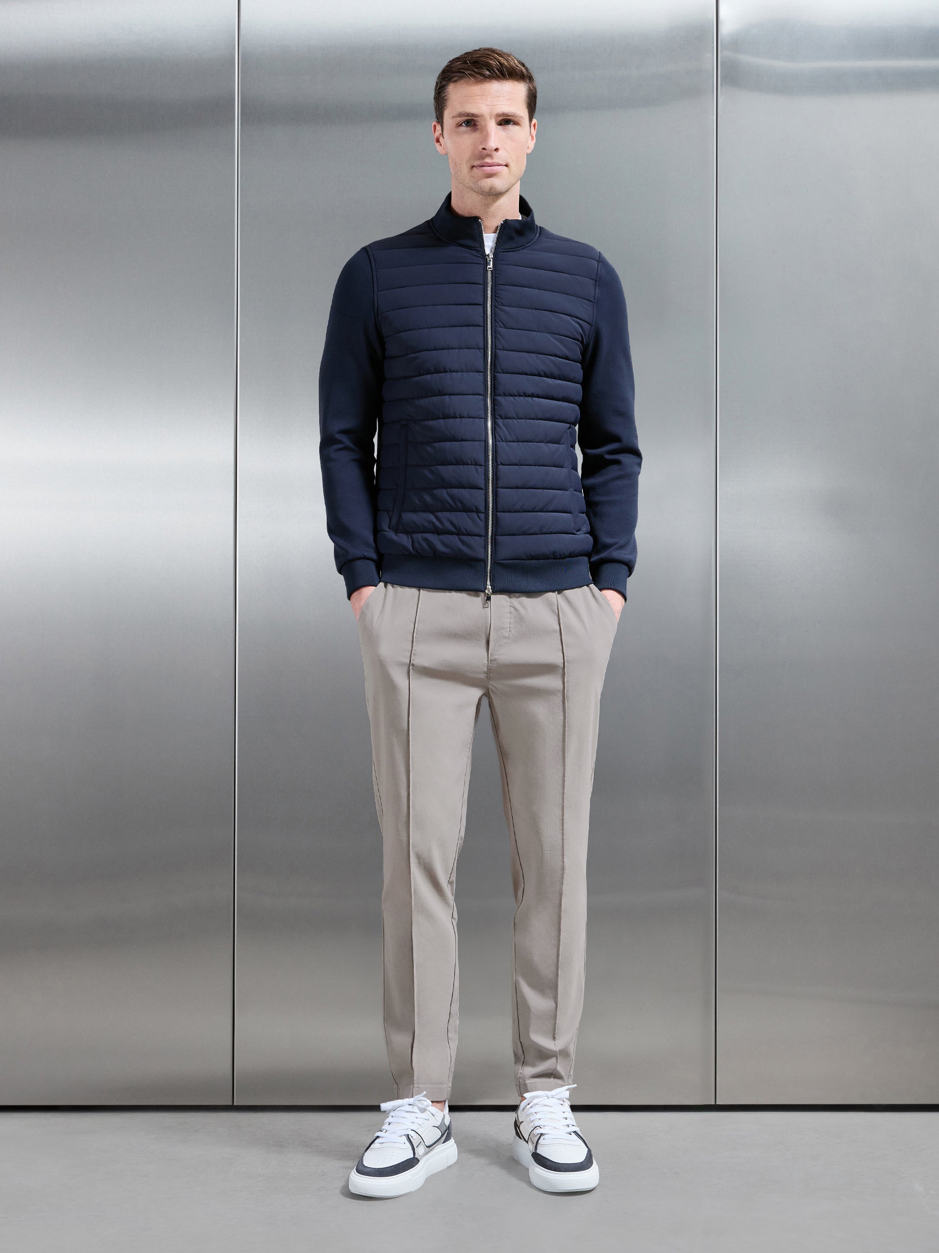 Essential Nylon Trouser in Stone