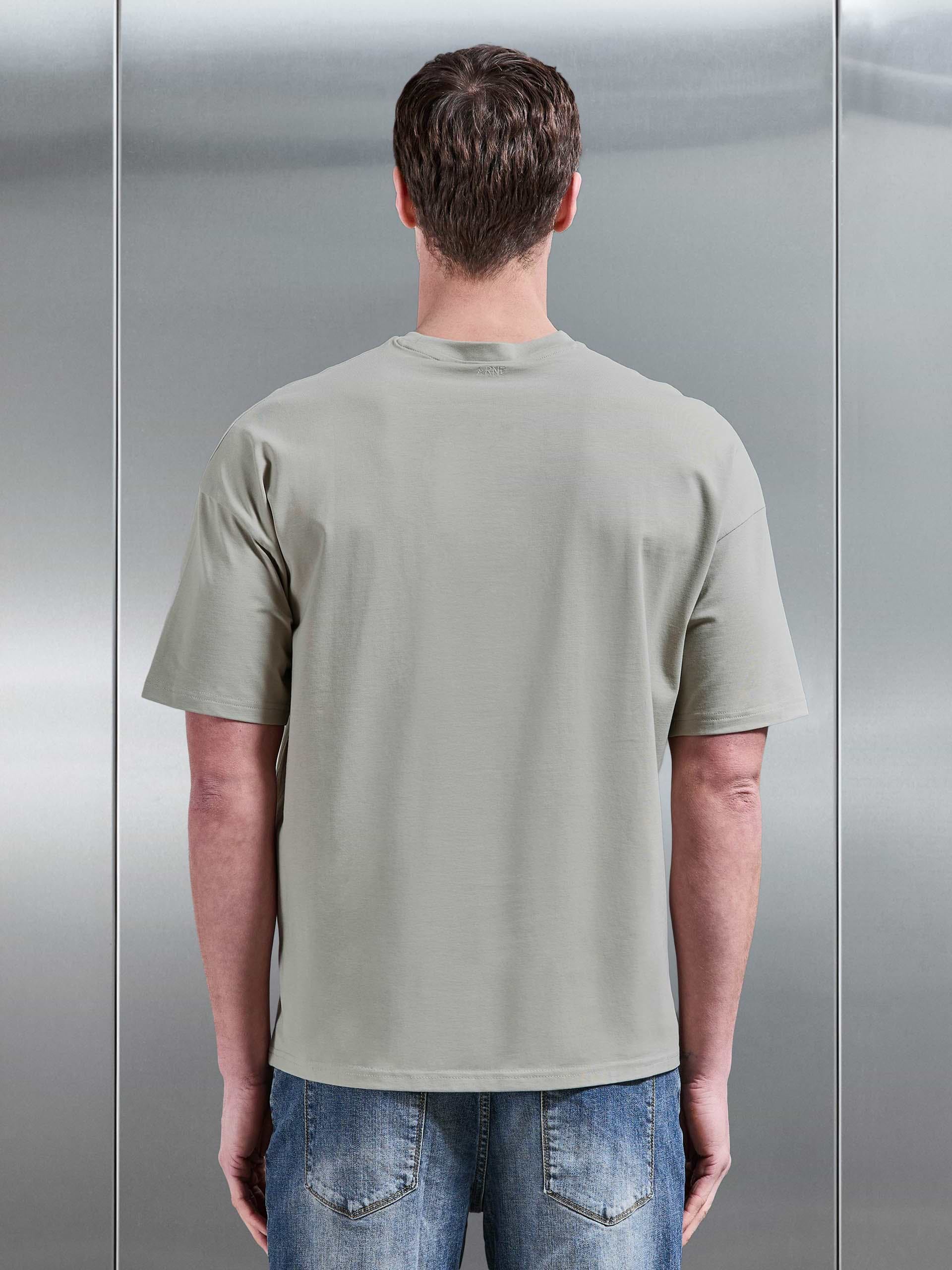 Essential Relaxed Fit Cotton T-Shirt in Stone