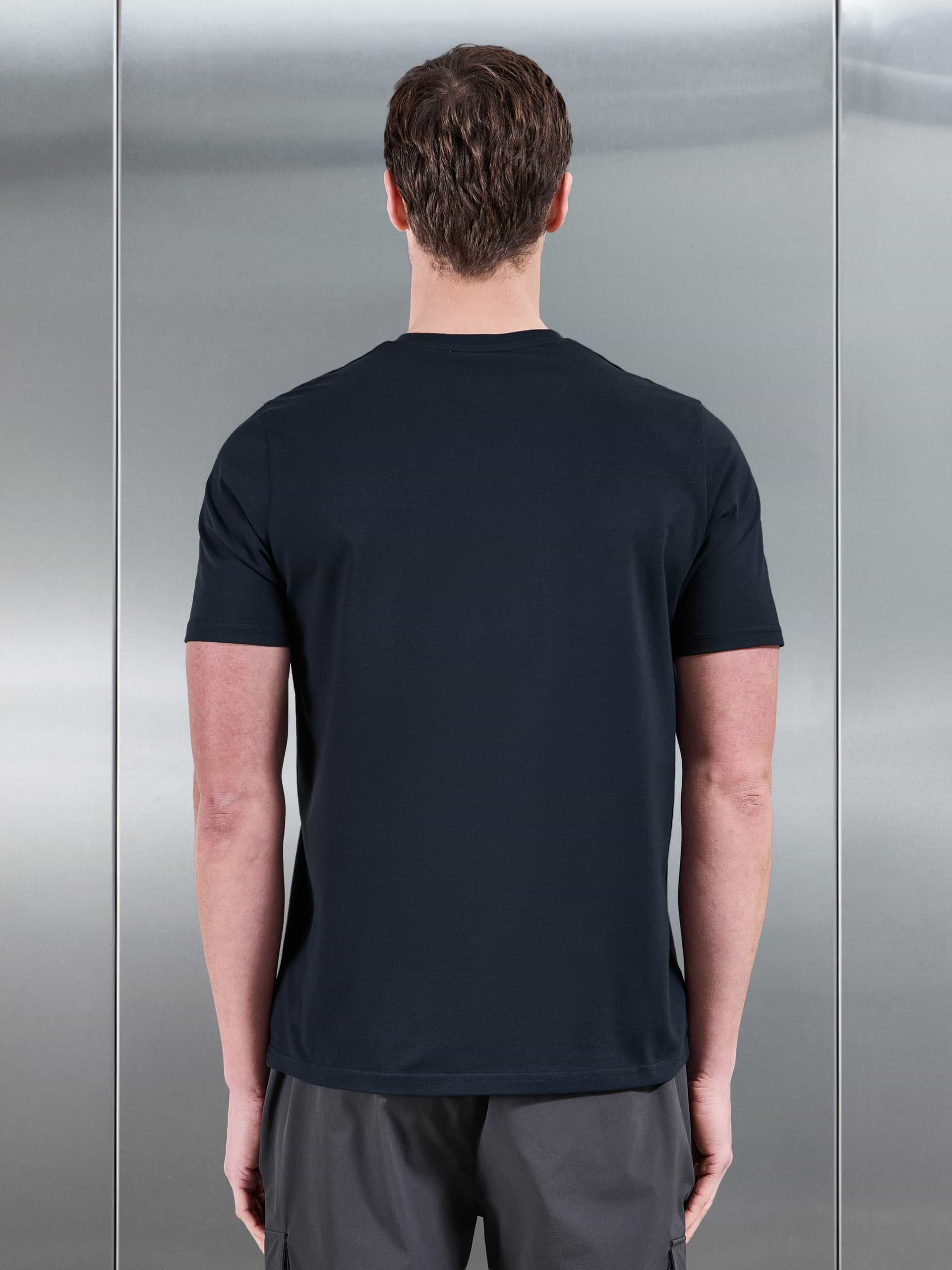 Essential Slim Fit Cotton Stretch T-Shirt in Navy