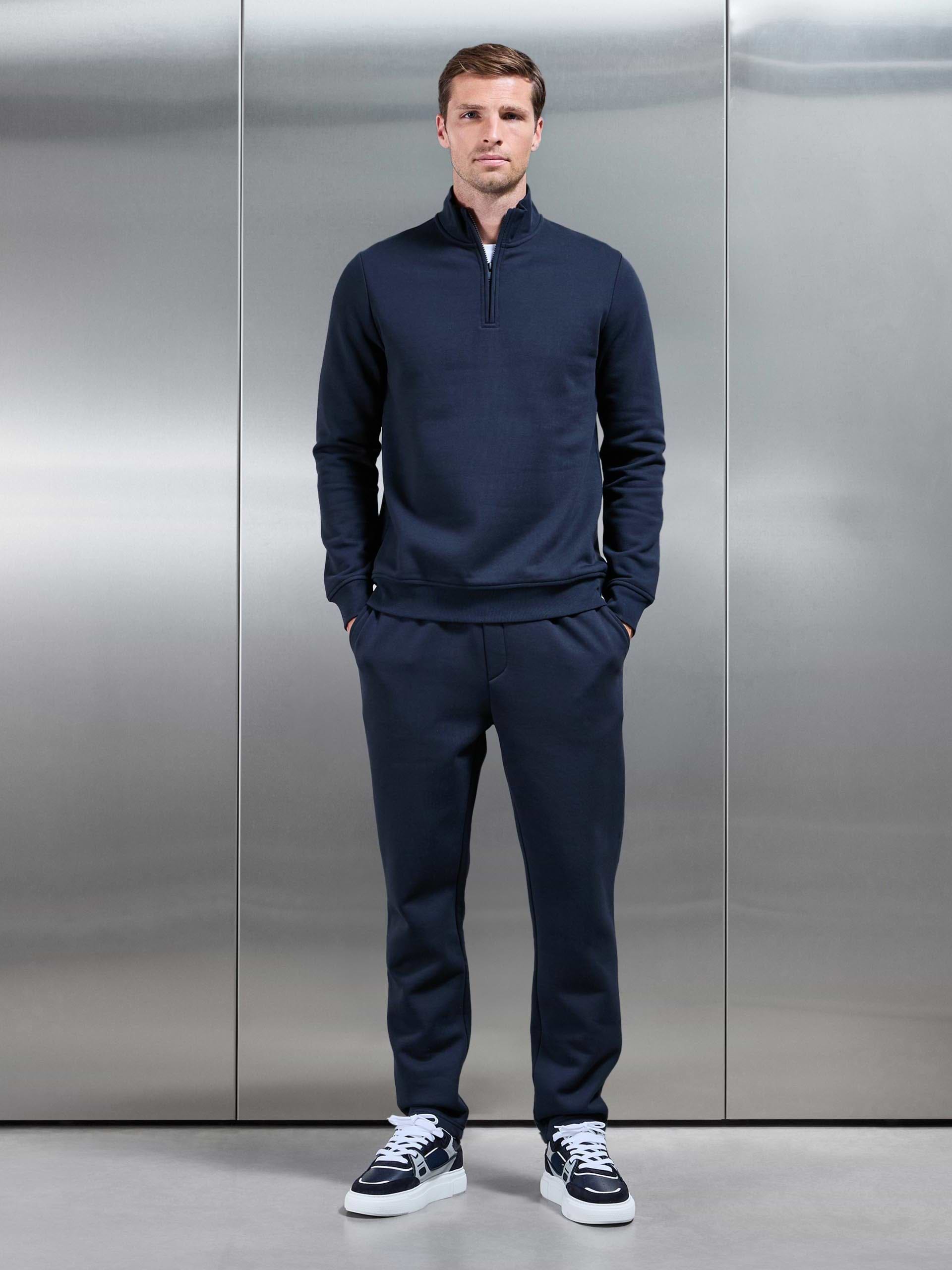 Essential Slim Half Zip in Navy