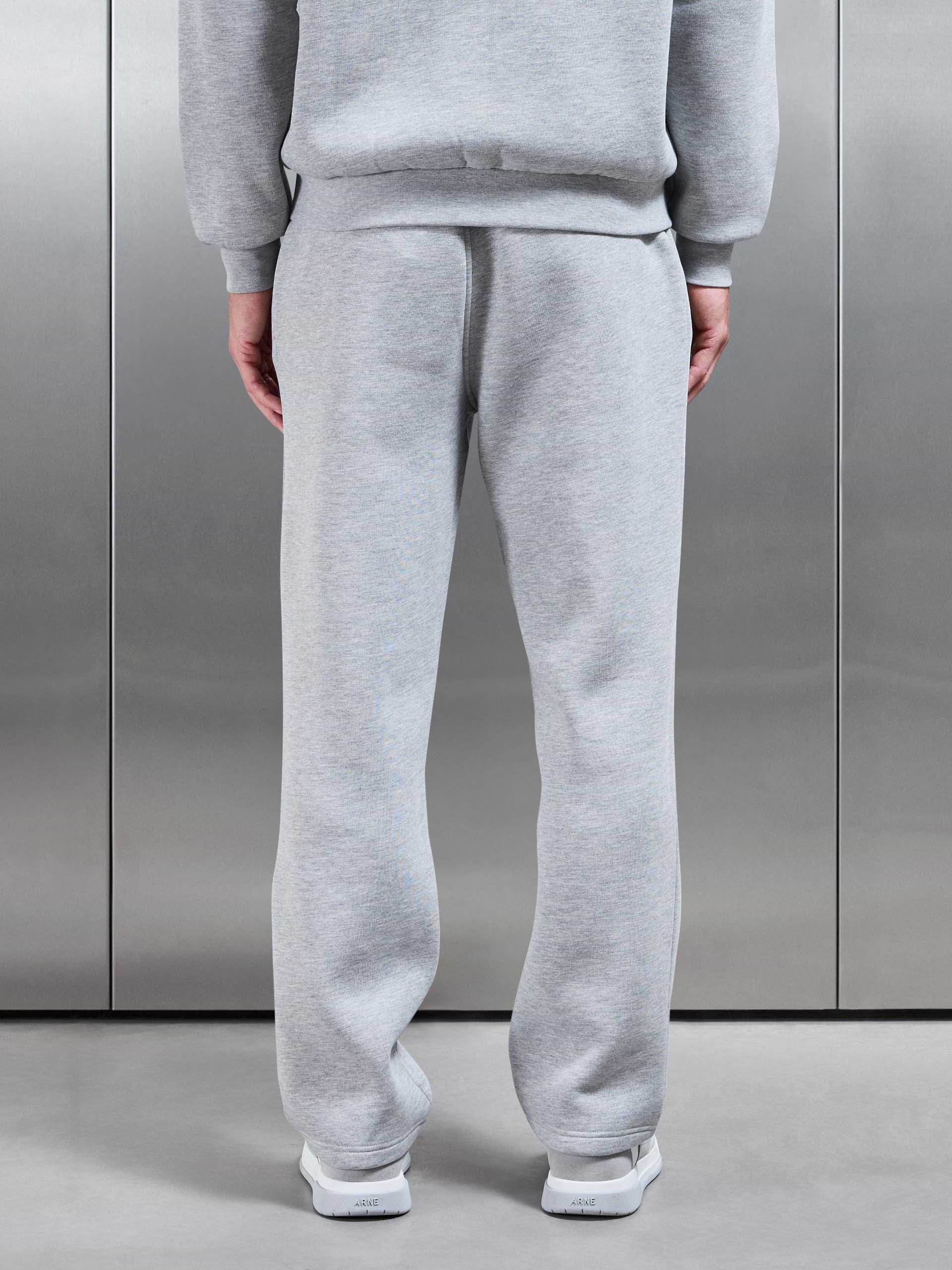 Essential Straight Leg Jogger in Marl Grey