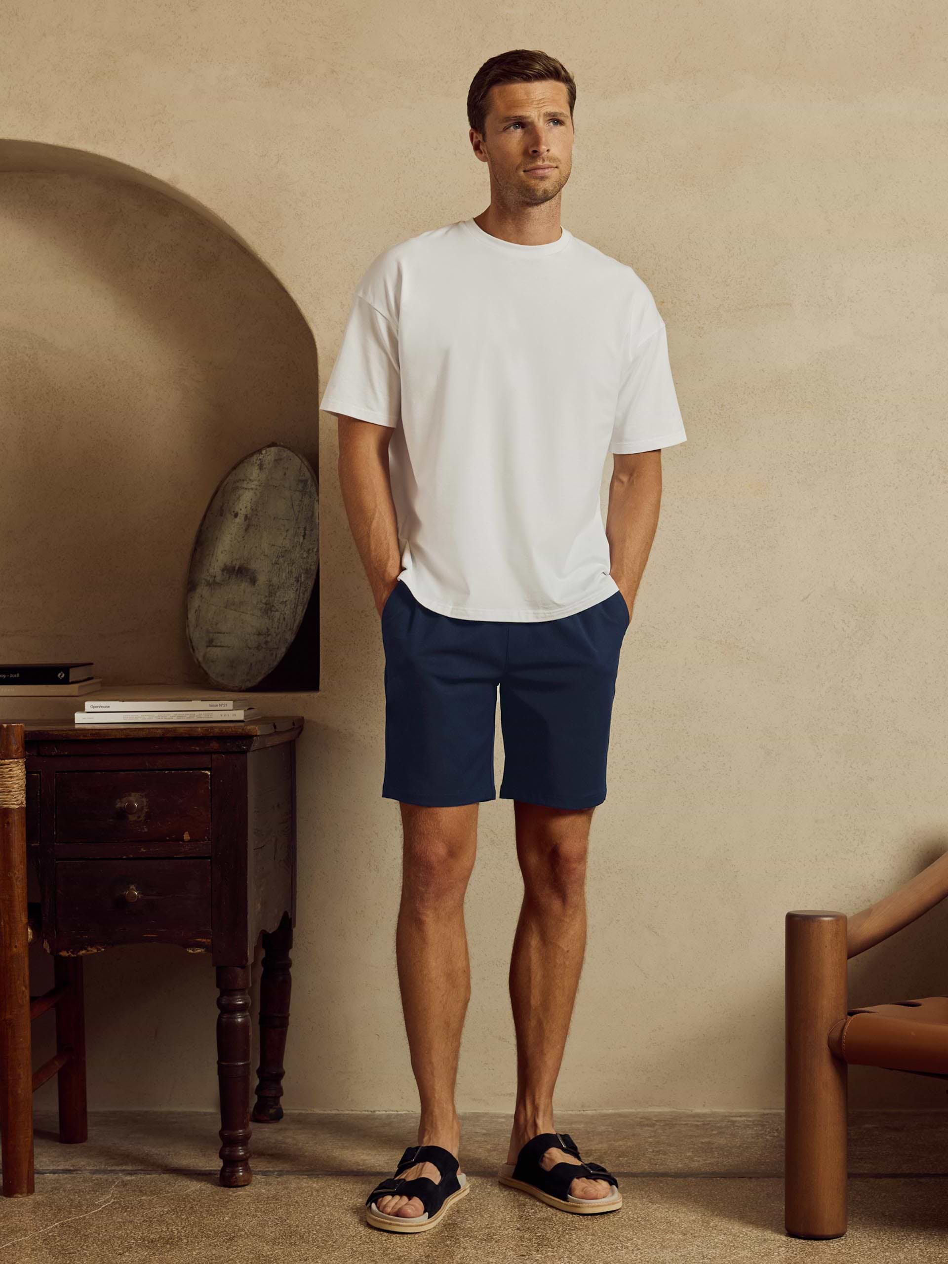 Essential Drawstring Tailored Short in Navy