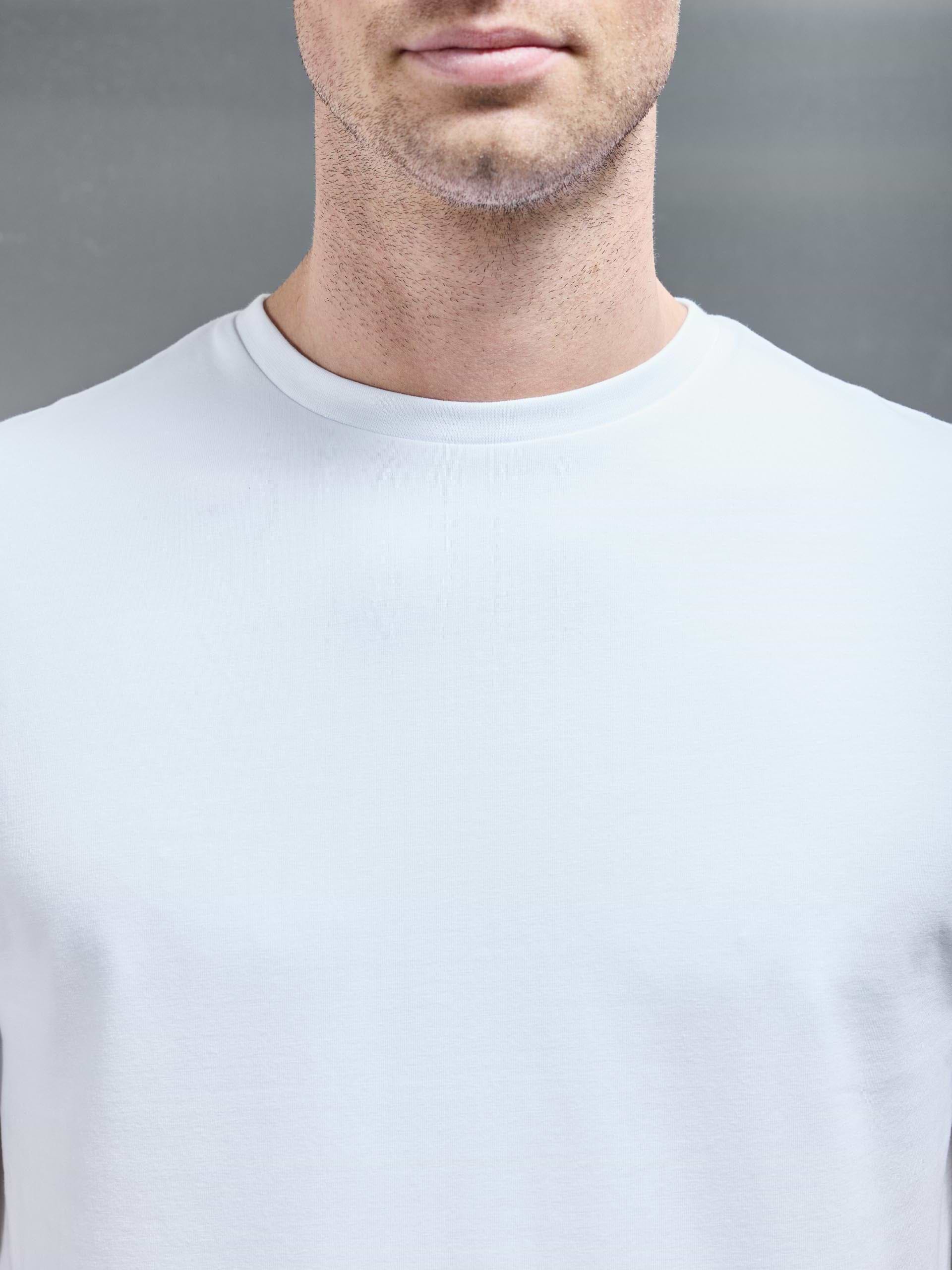 Essential Slim Fit Cotton Stretch T-Shirt in White
