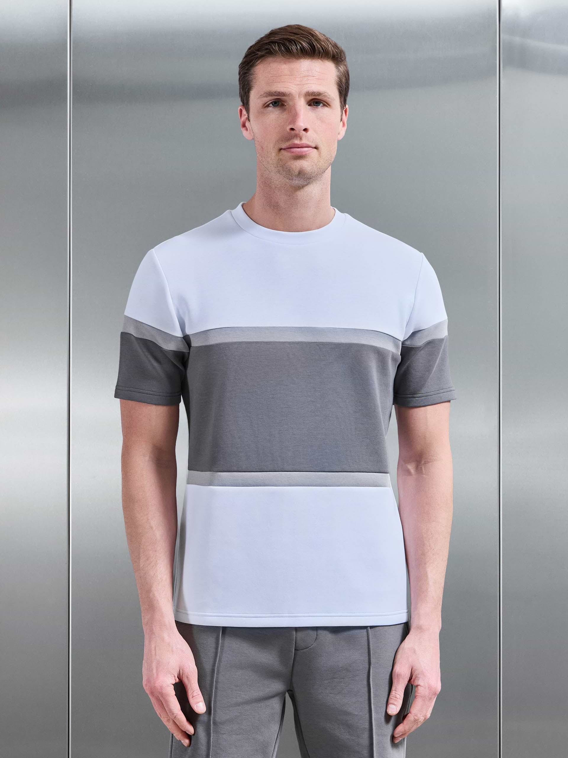 Everyday Luxe Colour Block T-Shirt in White