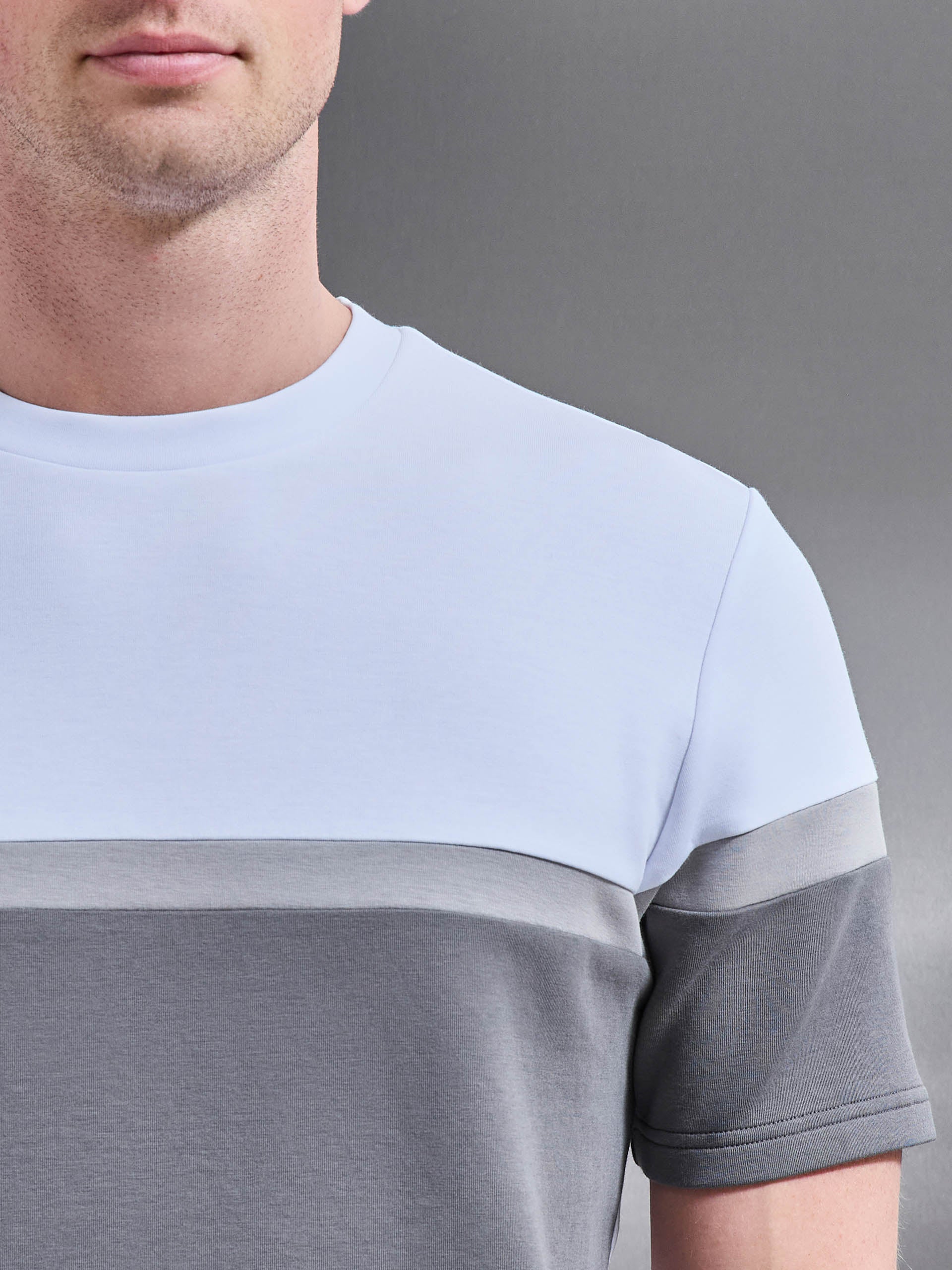 Everyday Luxe Colour Block T-Shirt in White