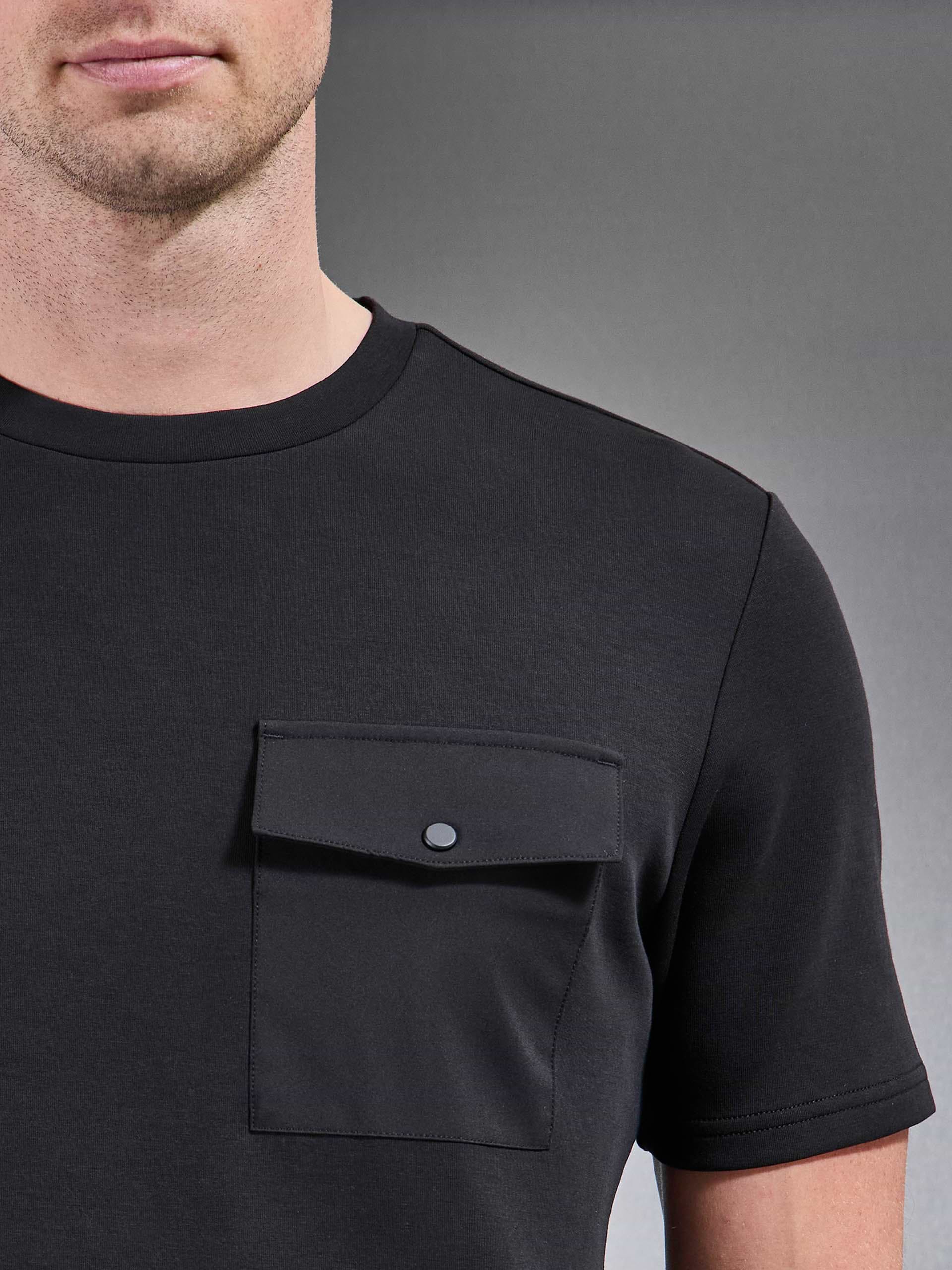 Everyday Luxe Hybrid Cargo T-Shirt in Black