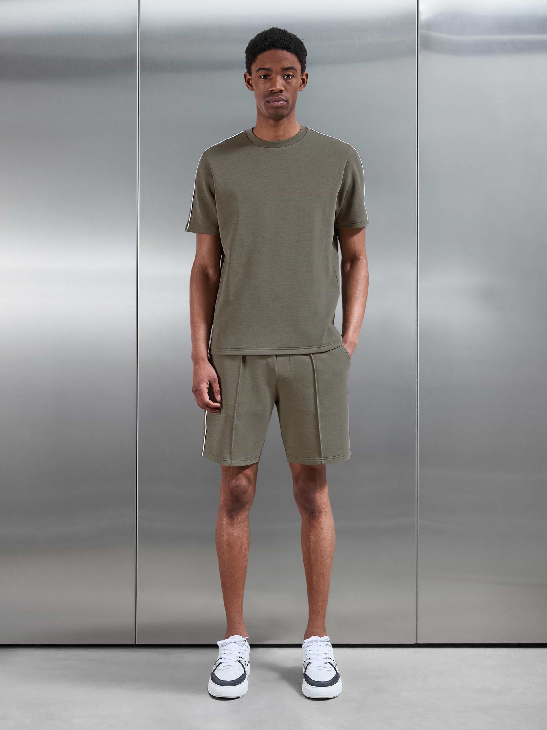 Everyday Luxe Piping Short in Olive