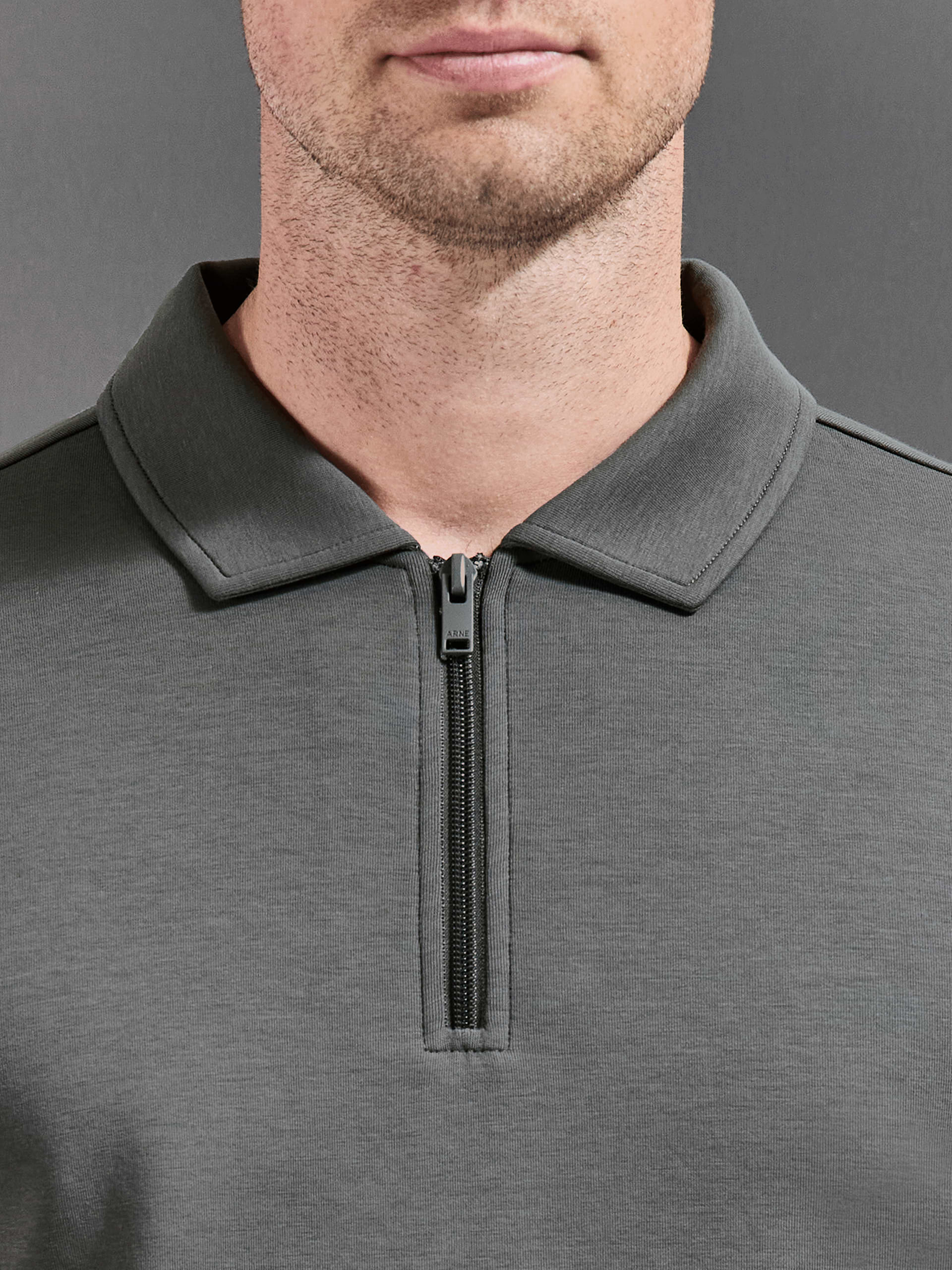 Everyday Luxe Polo Shirt in Grey