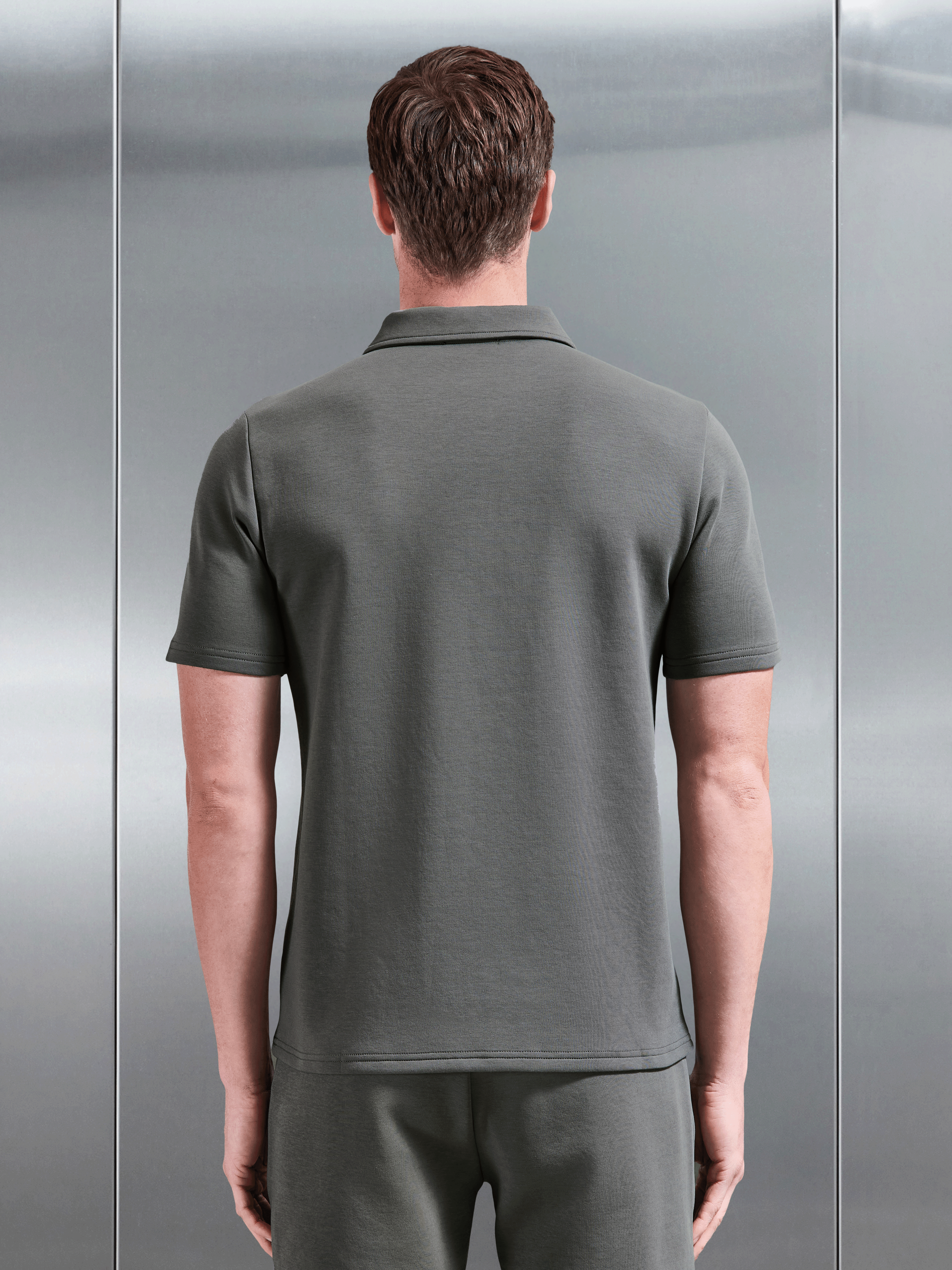 Everyday Luxe Polo Shirt in Grey