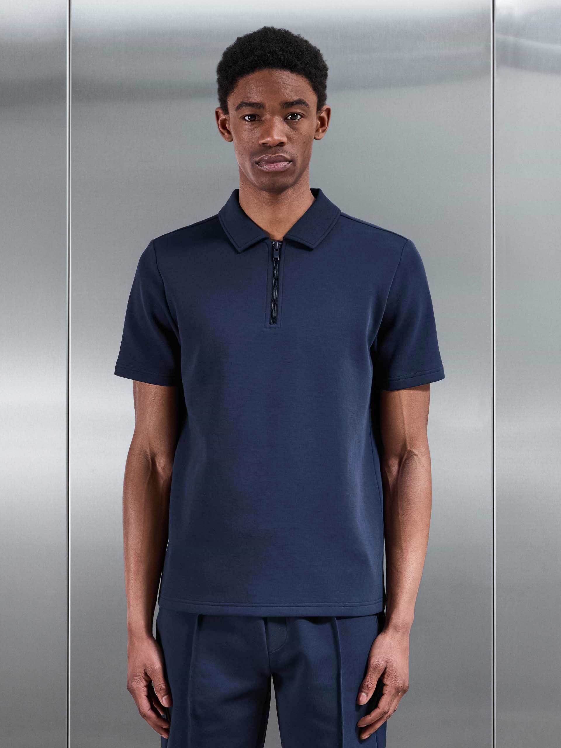 Everyday Luxe Polo Shirt in Navy