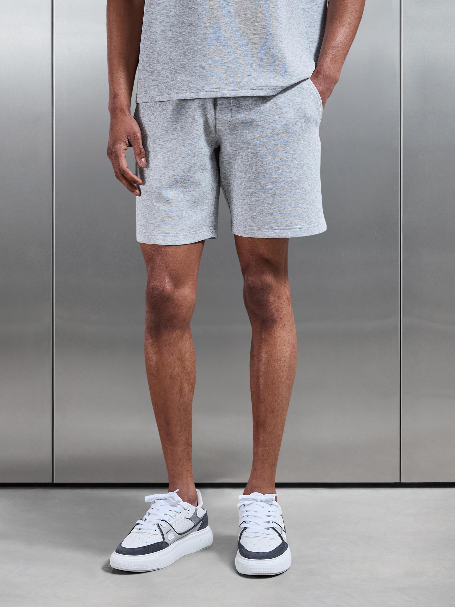 Everyday Luxe Relaxed Short in Marl Grey