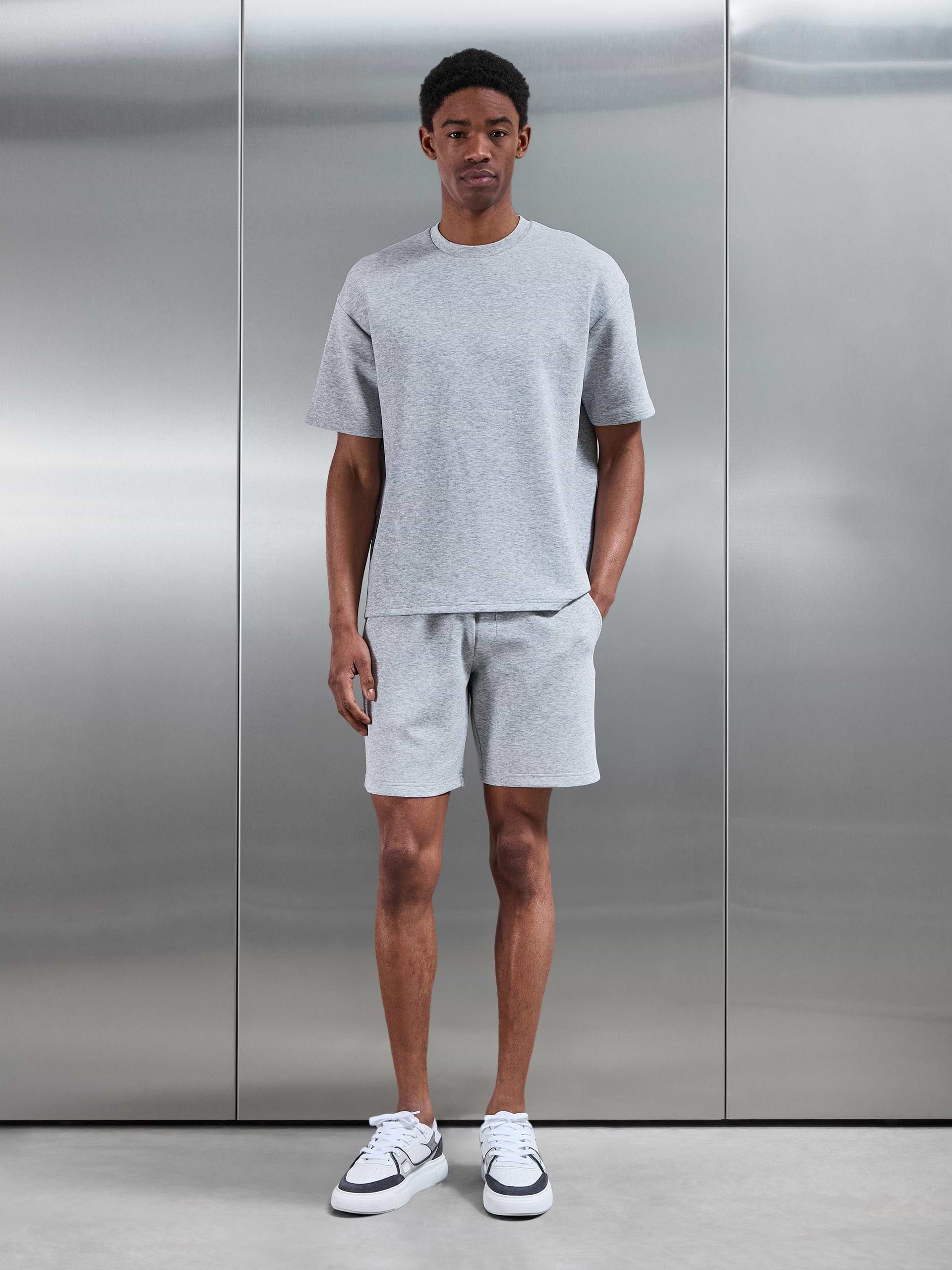 Everyday Luxe Relaxed Short in Marl Grey