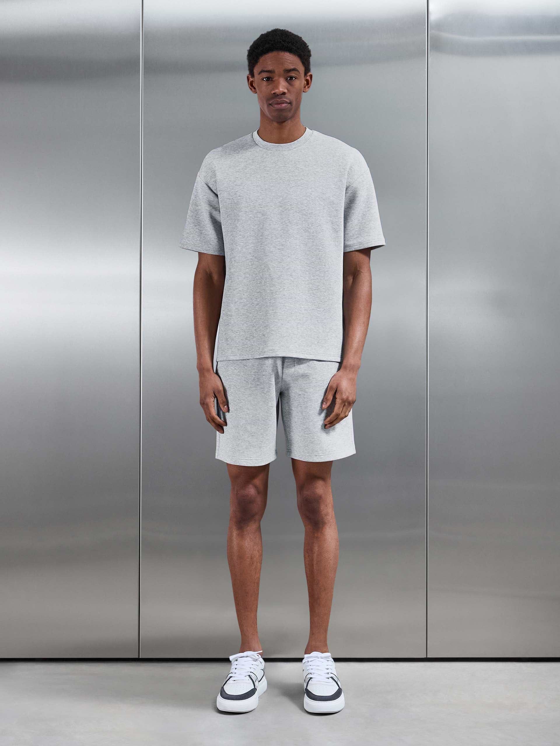 Everyday Luxe Relaxed T-Shirt in Marl Grey