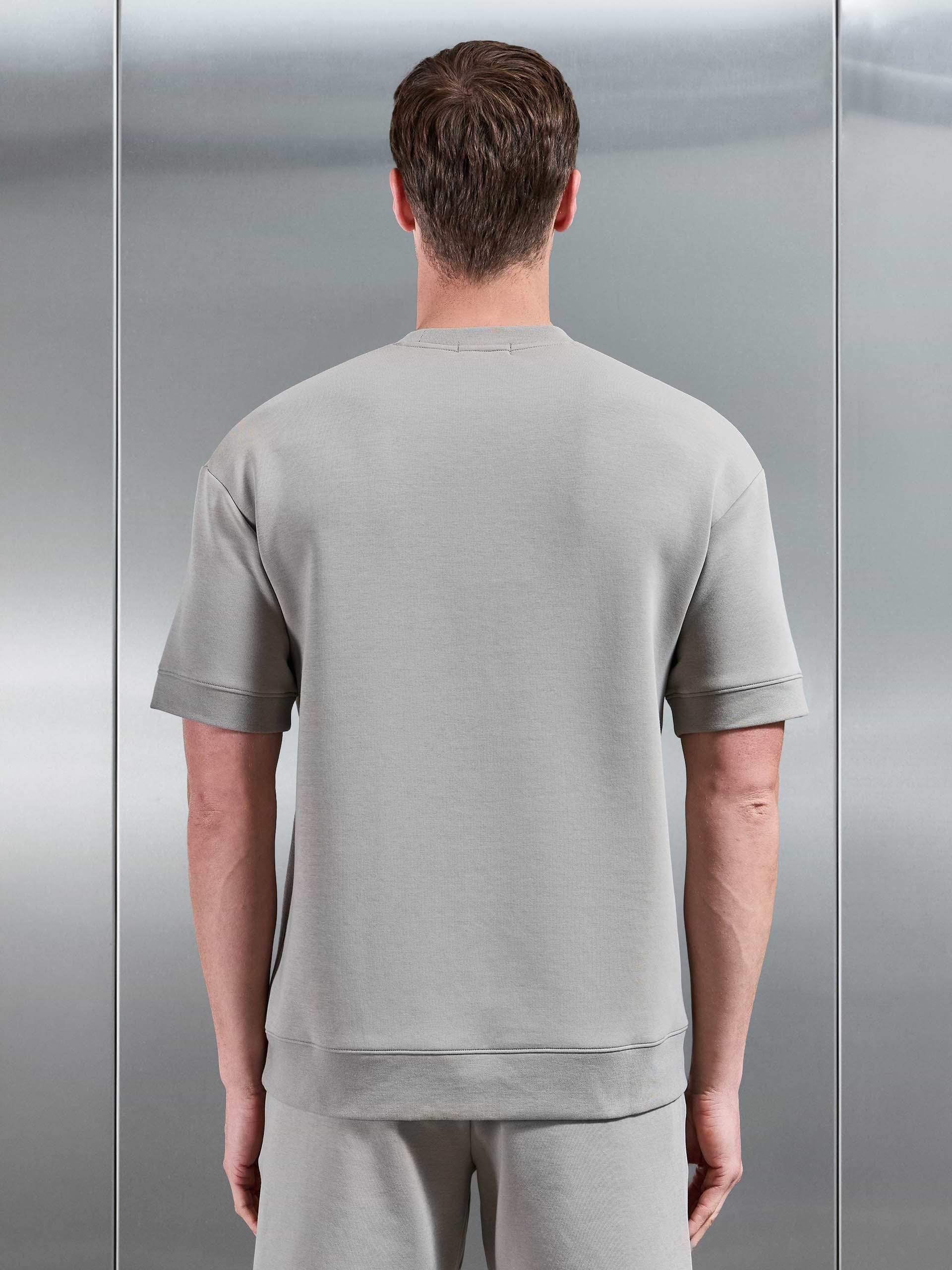 Everyday Luxe Ribbed Relaxed T-Shirt in Stone