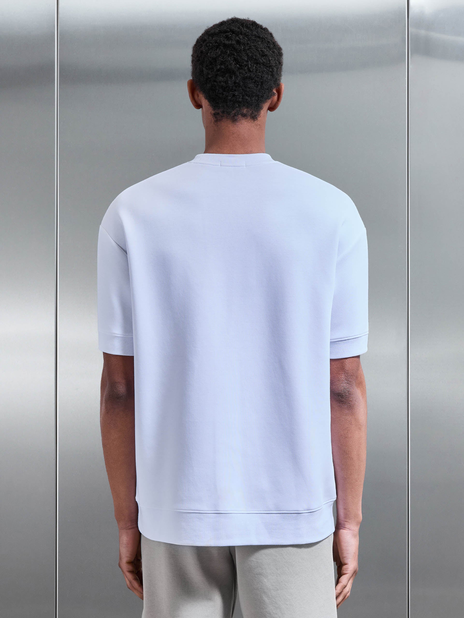 Everyday Luxe Ribbed Relaxed T-Shirt in White