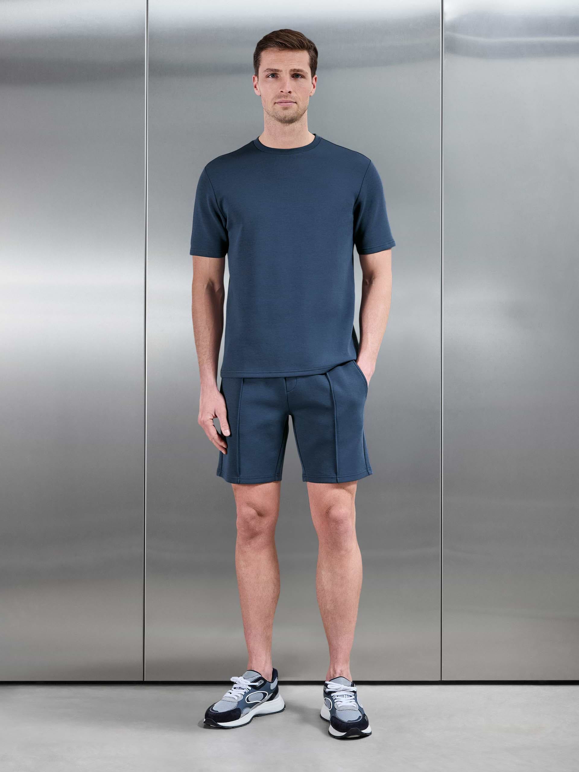 Everyday Luxe Short in Steel Blue