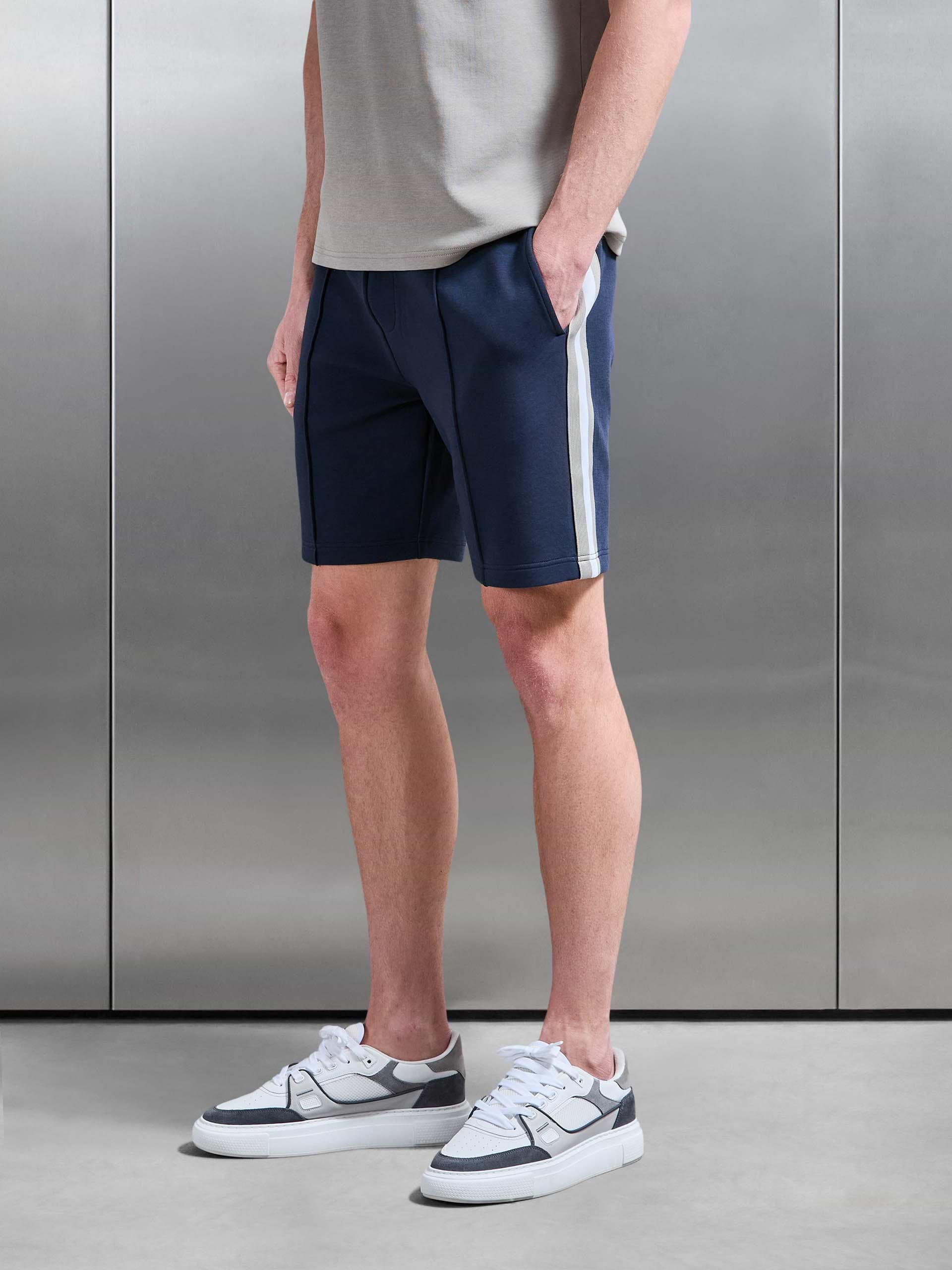 Everyday Luxe Side Stripe Short in Navy
