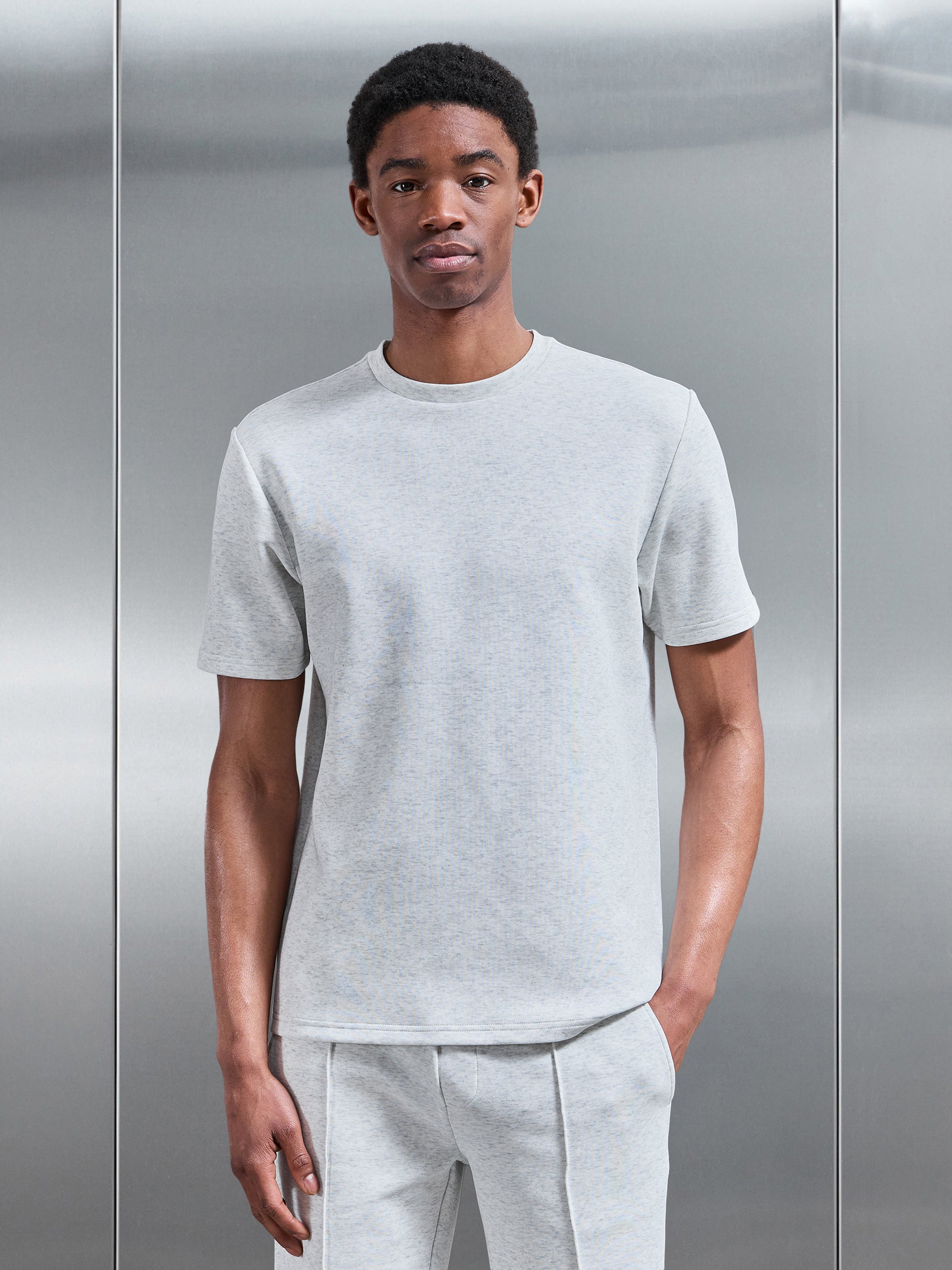 Everyday Luxe T-Shirt in White Marl
