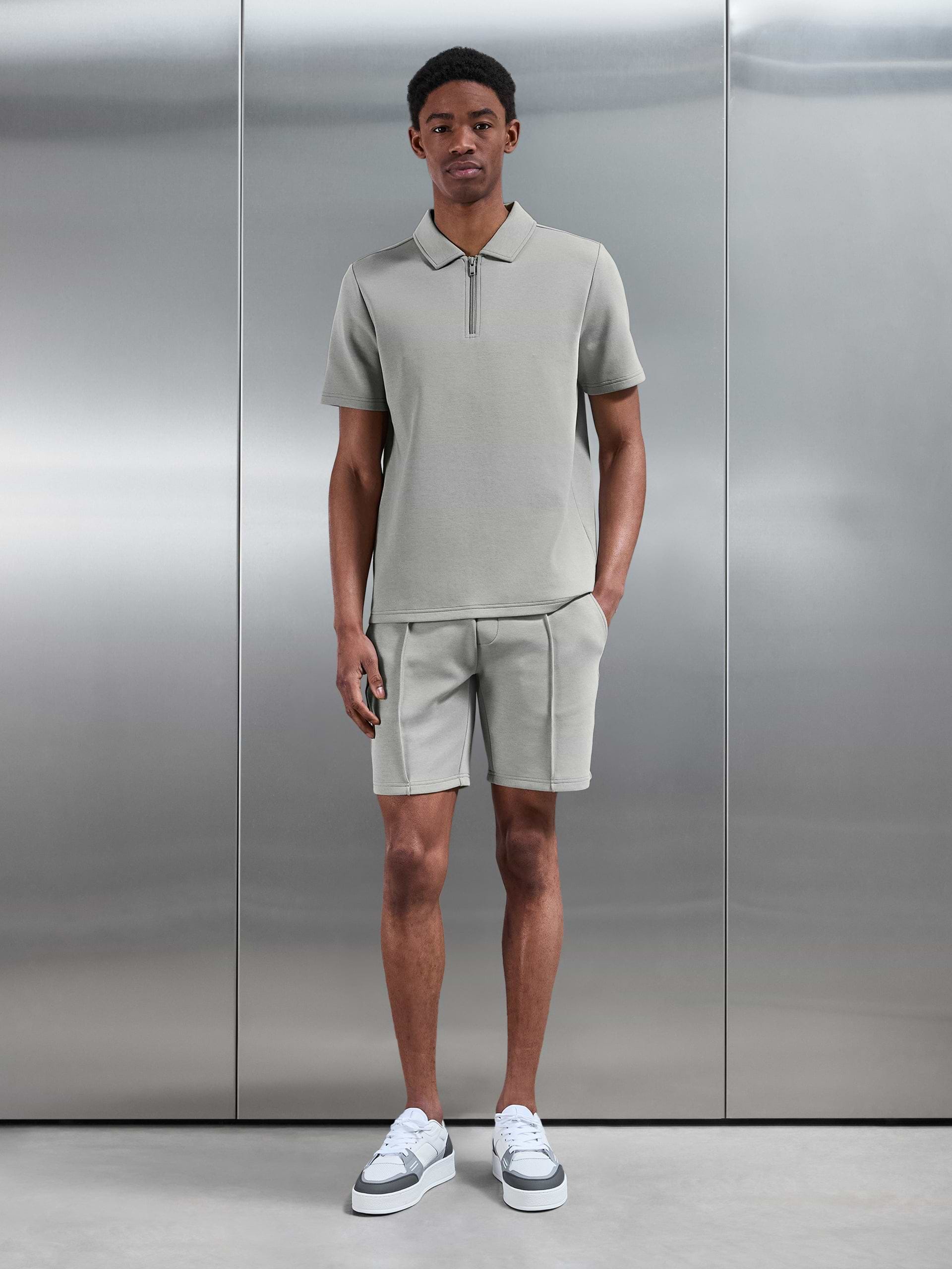 Everyday Luxe Polo Shirt in Stone