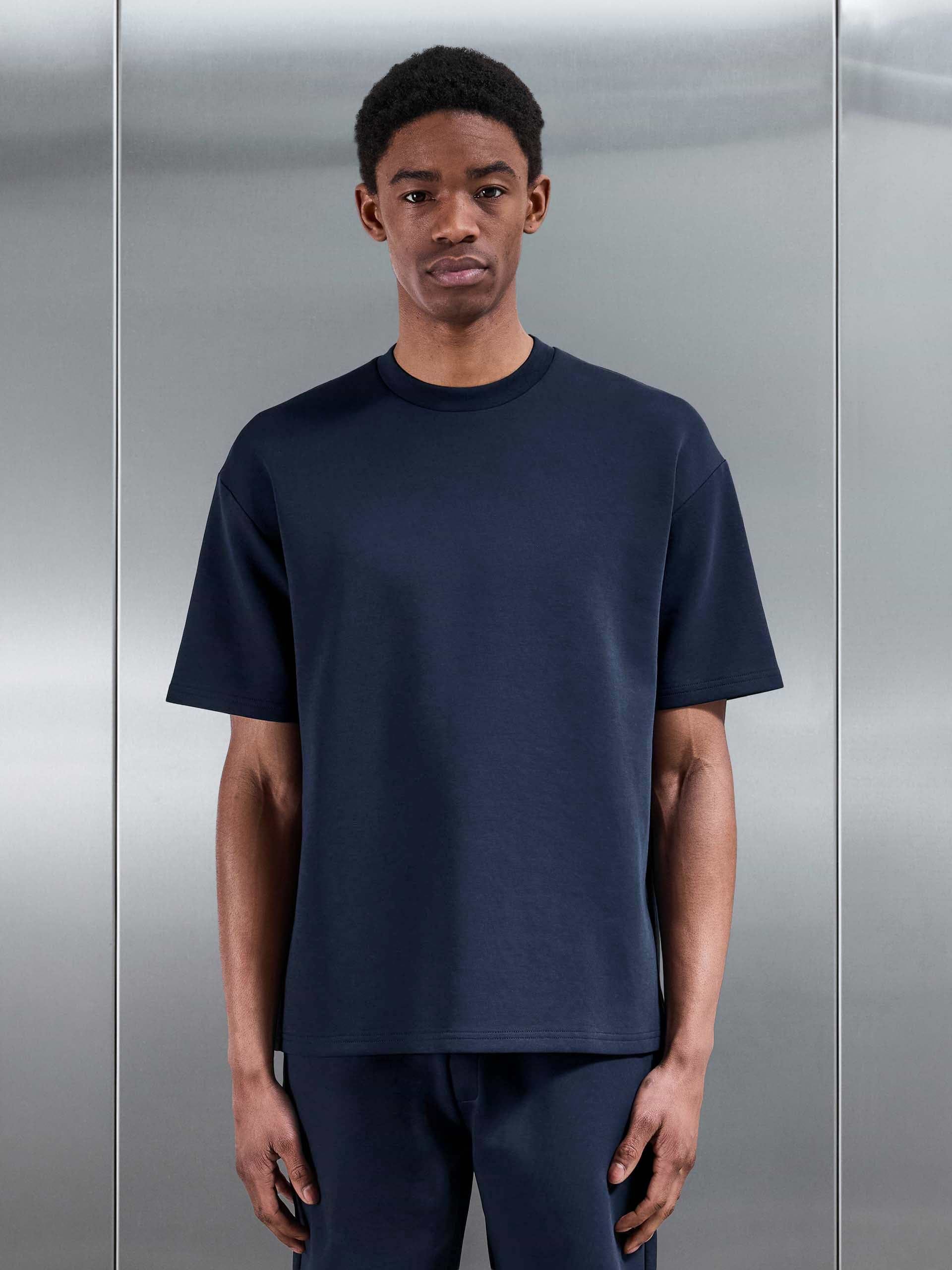 Everyday Luxe Relaxed T-Shirt in Navy
