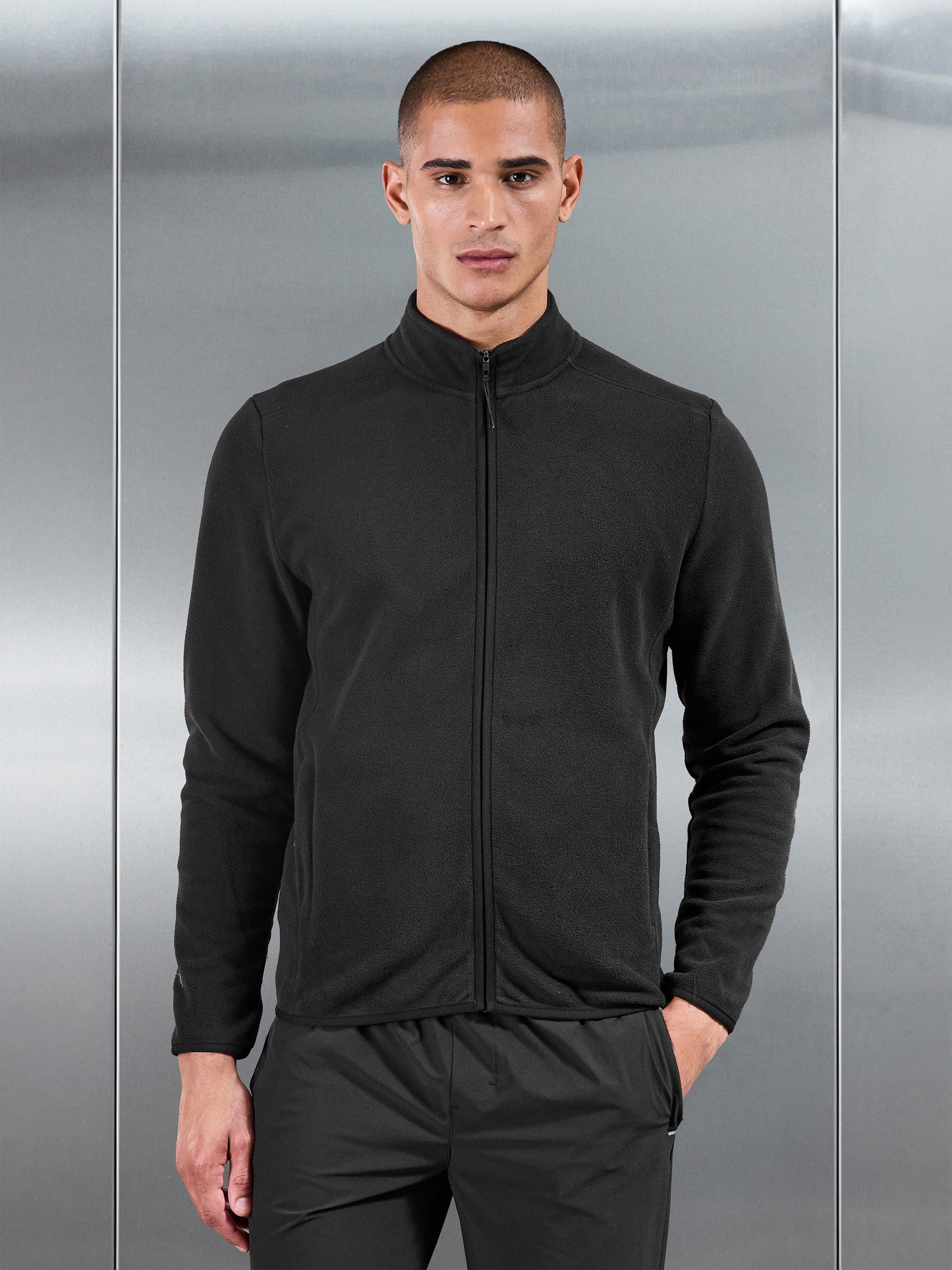 Fleece Jacket in Black