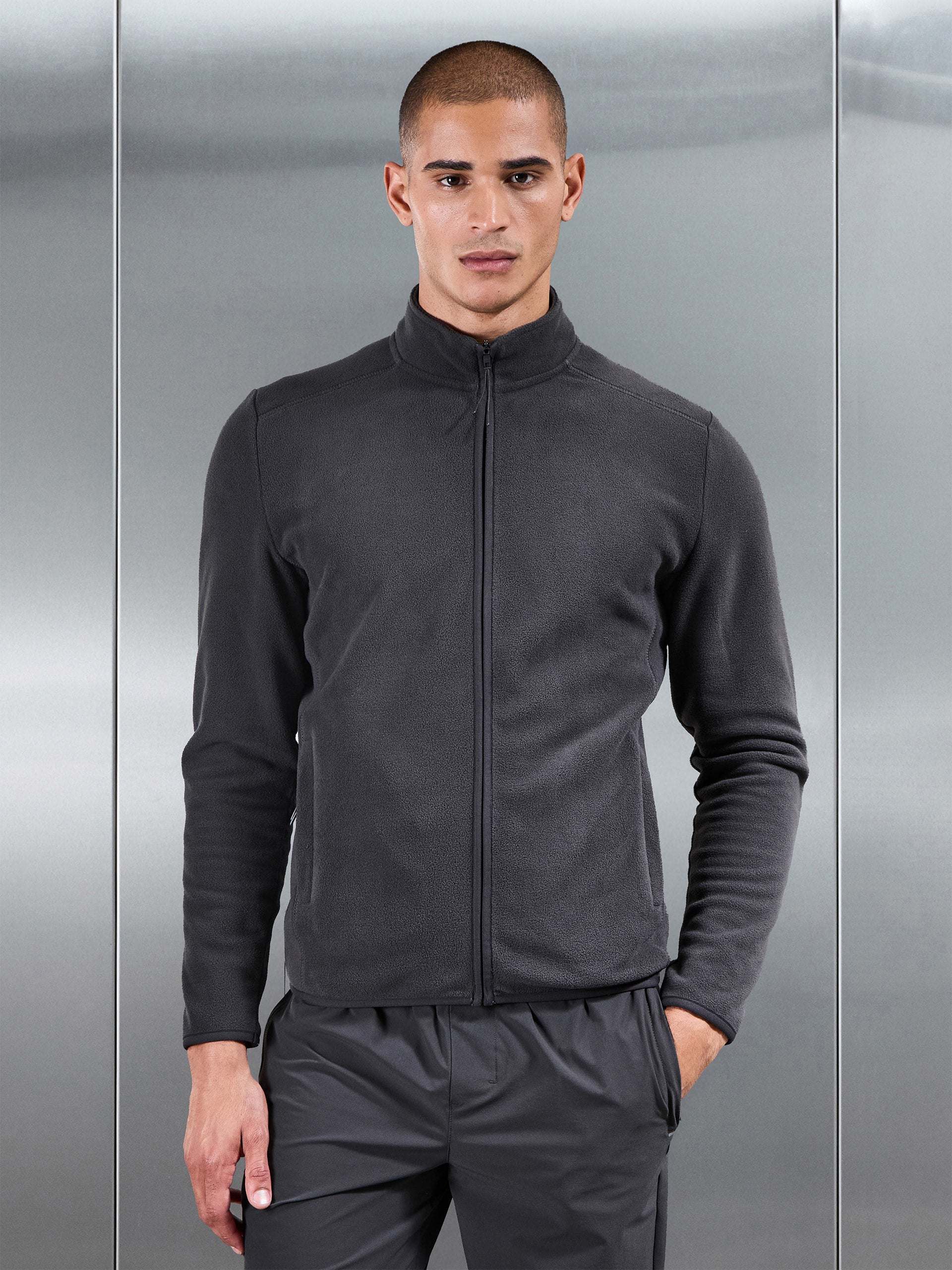 Fleece Jacket in Grey