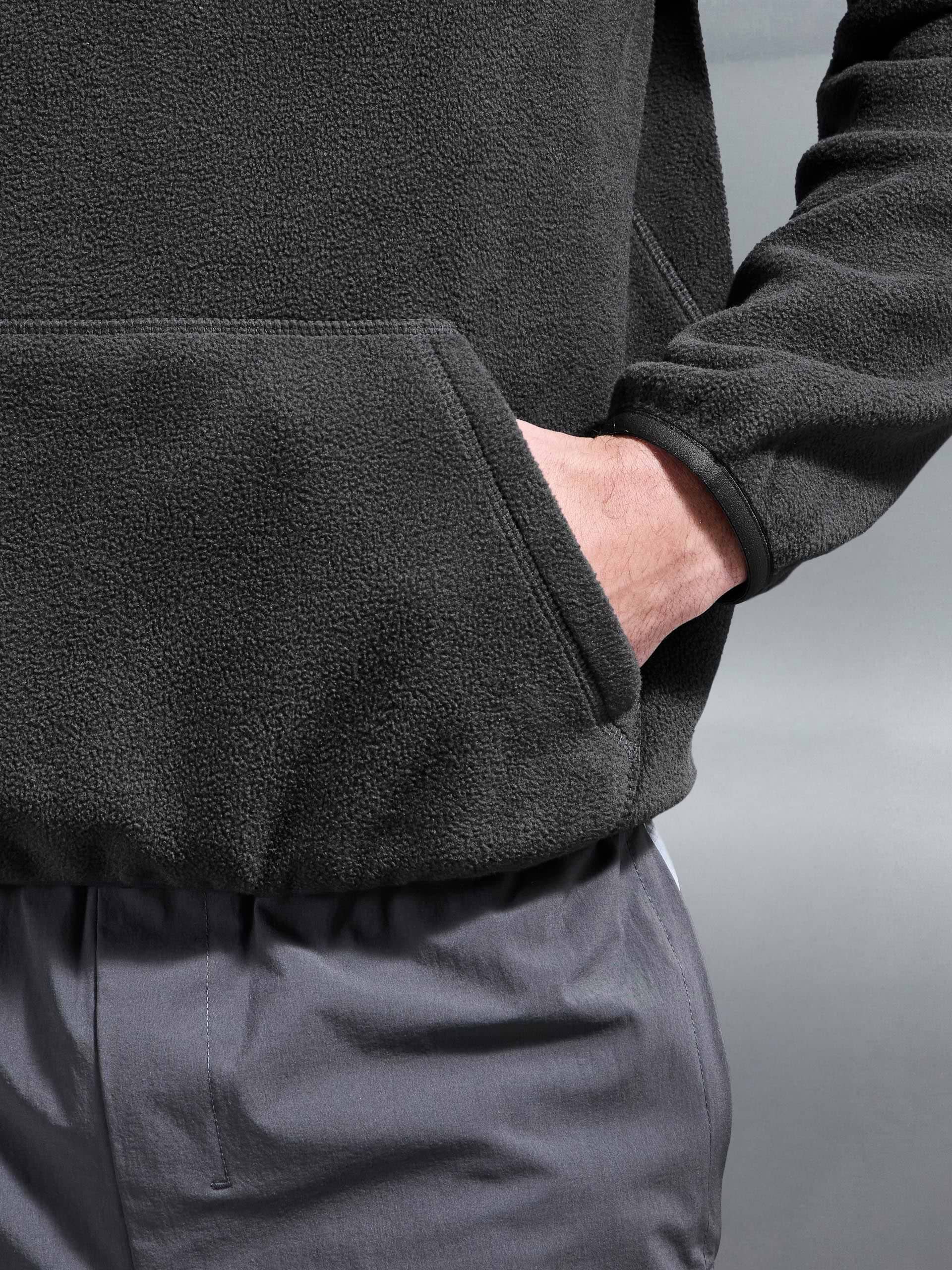 Fleece Relaxed Fit Hoodie in Grey