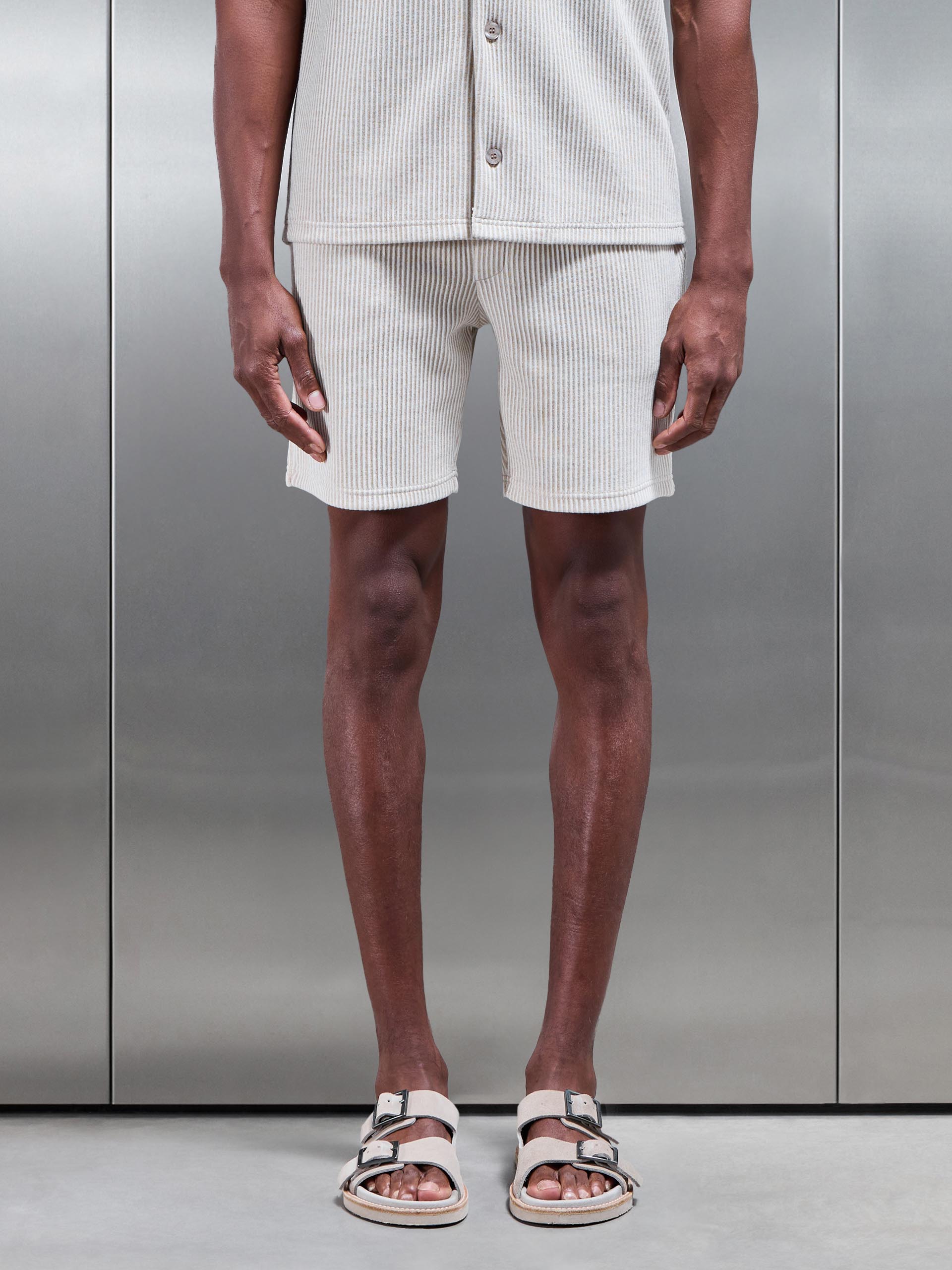 Forde Stripe Short in Stone