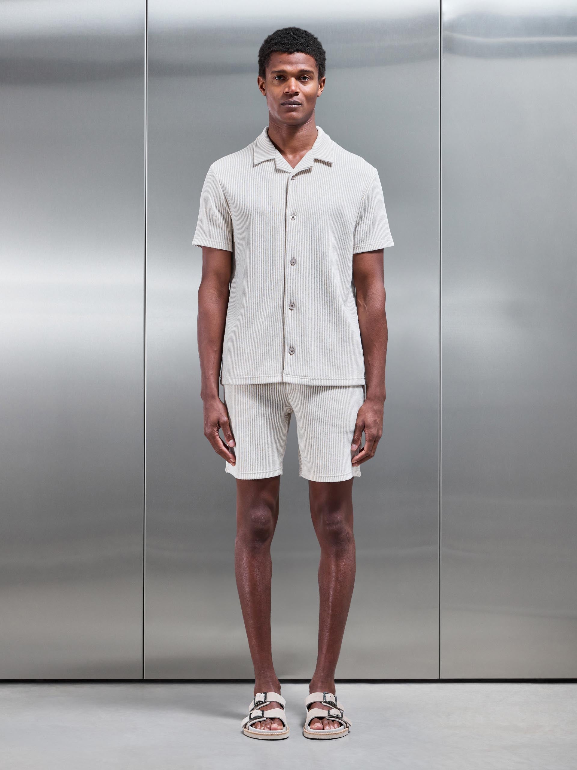 Forde Stripe Short in Stone