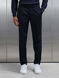 Formal Stretch Side Adjuster Trouser in Navy