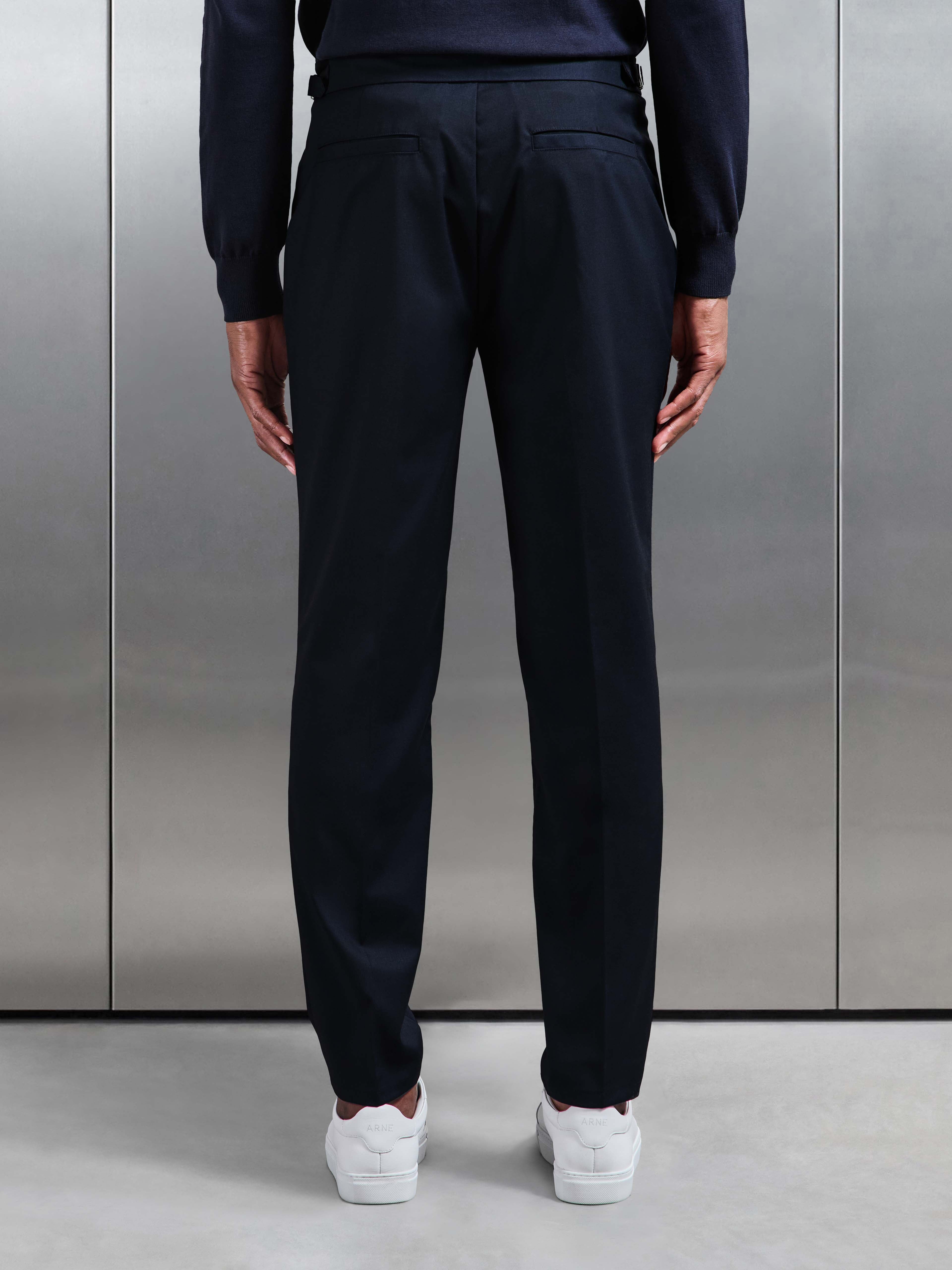 Formal Stretch Side Adjuster Trouser in Navy