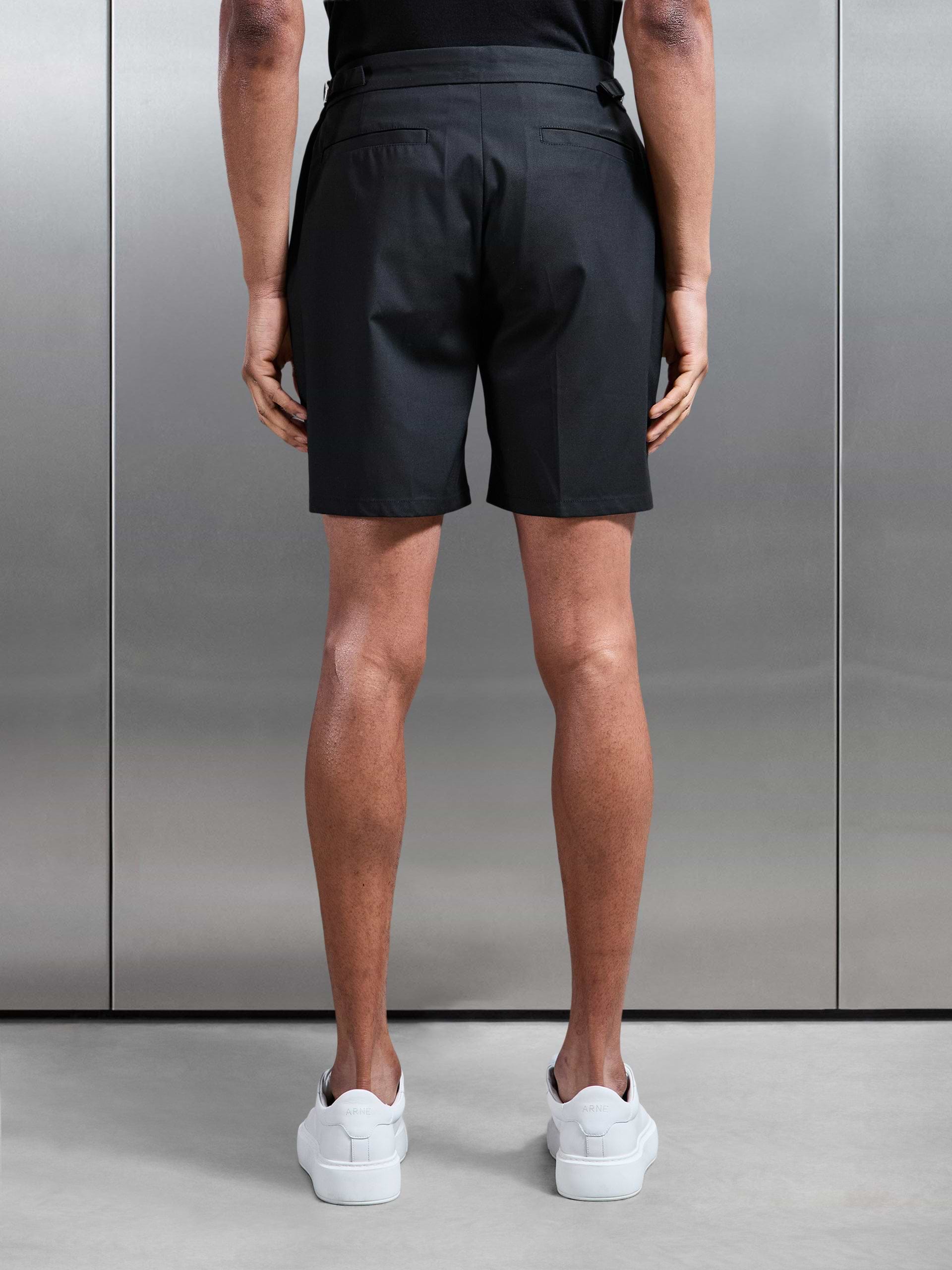 Formal Stretch Side Adjuster Short in Black