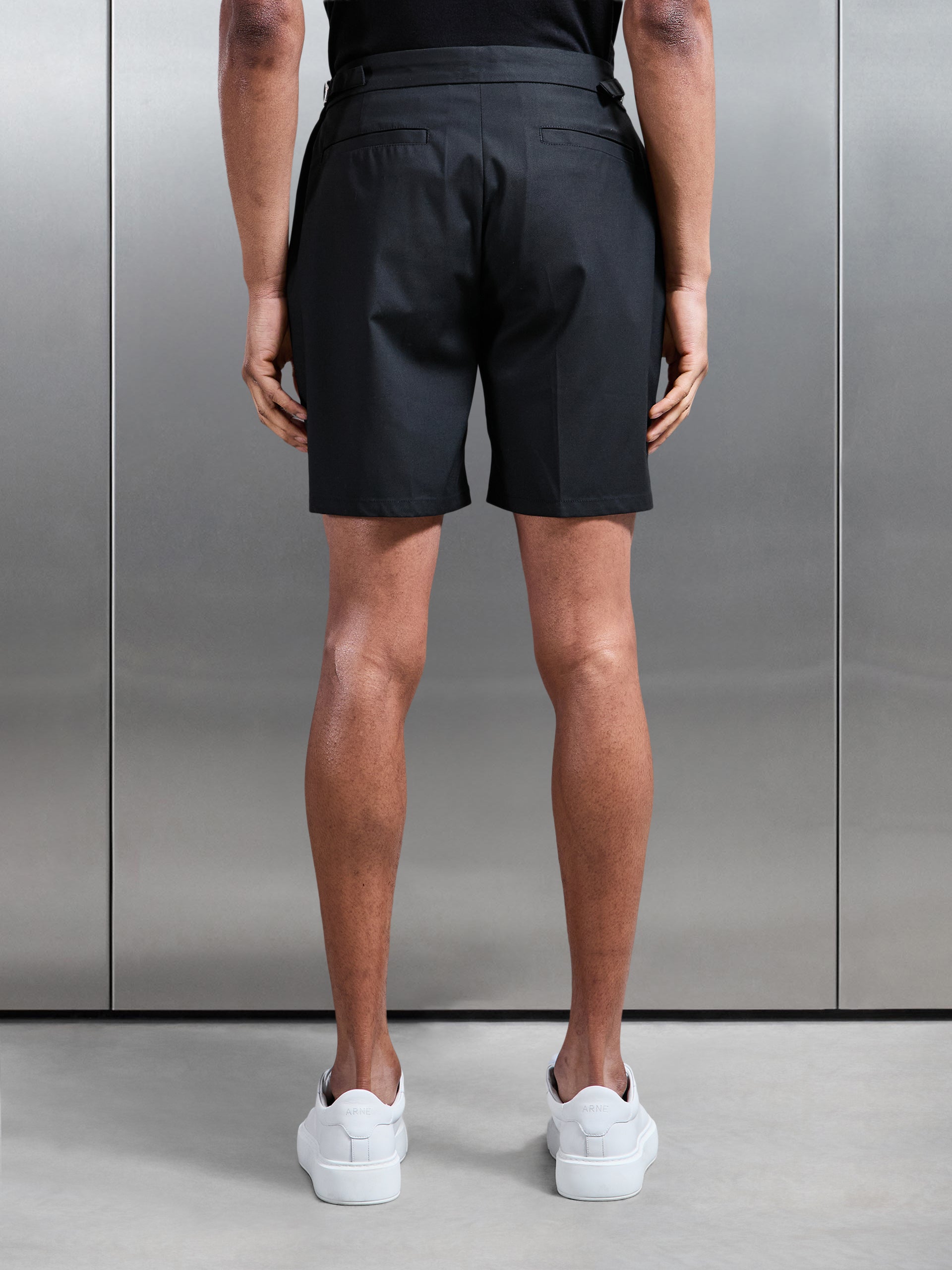 Formal Stretch Side Adjuster Short in Black