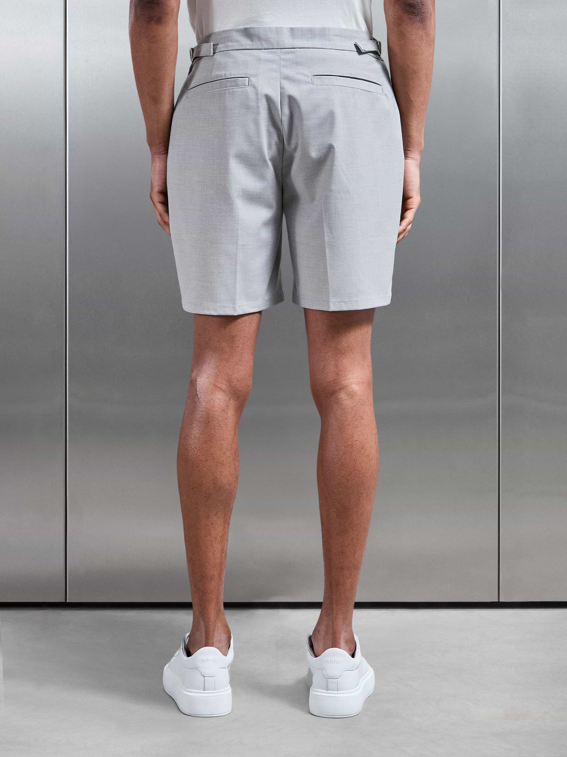 Formal Stretch Side Adjuster Short in Stone