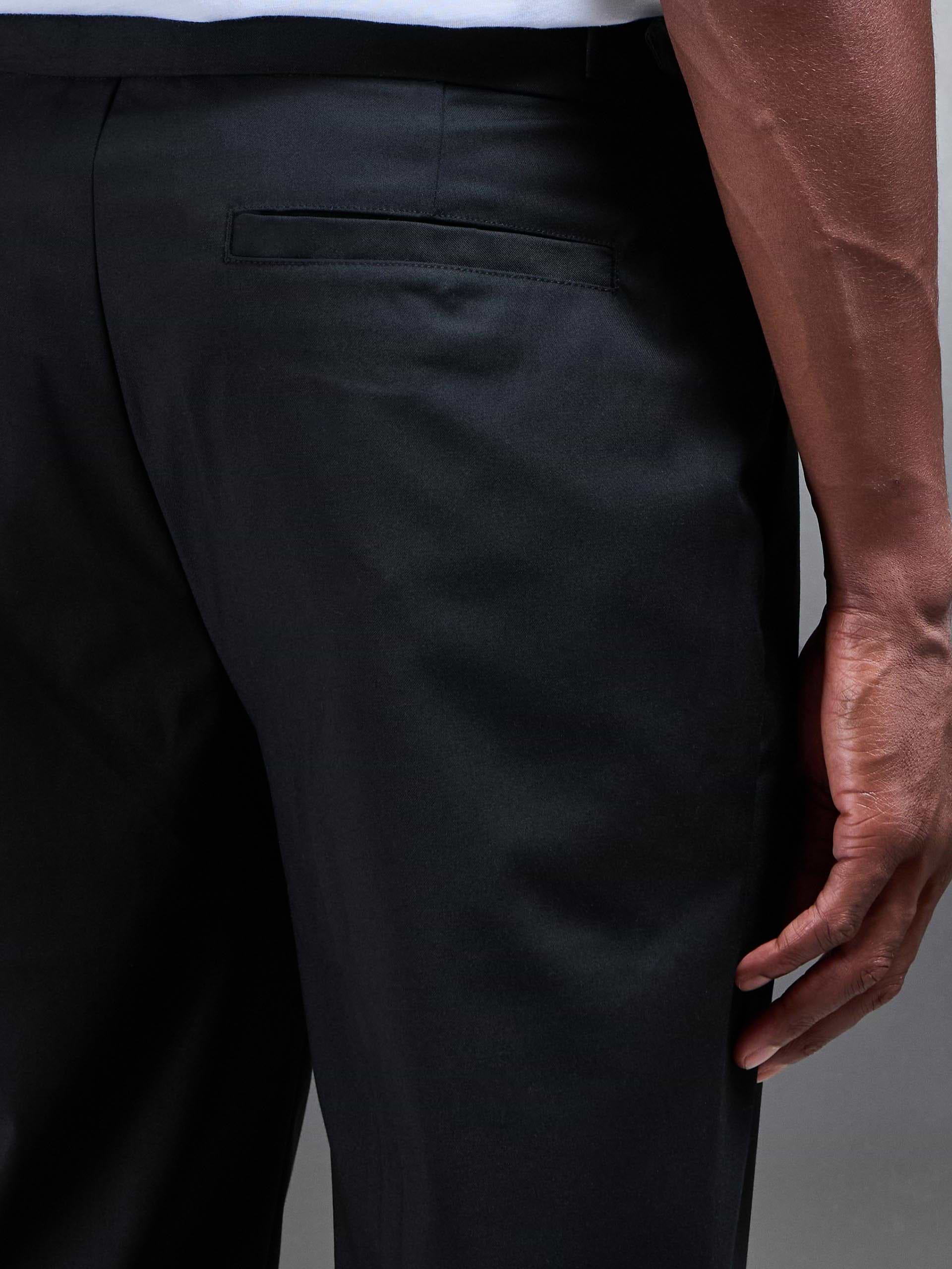 Formal Stretch Side Adjuster Trouser in Black