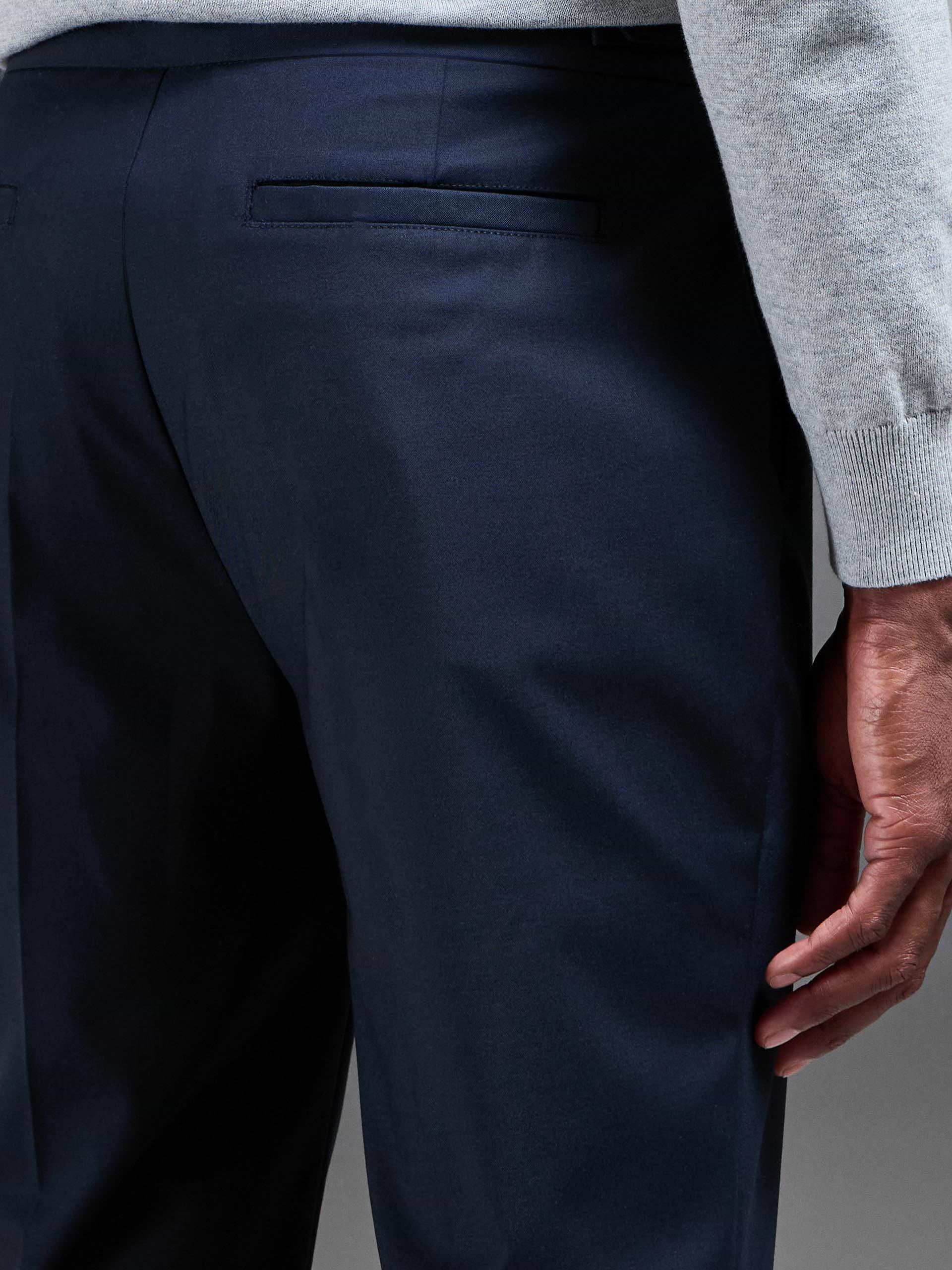 Formal Stretch Side Adjuster Trouser in Navy