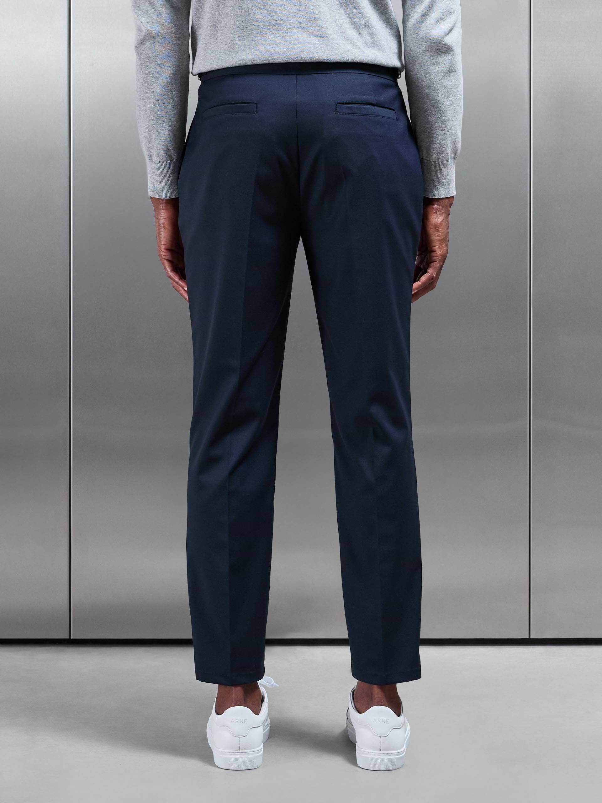 Formal Stretch Side Adjuster Trouser in Navy