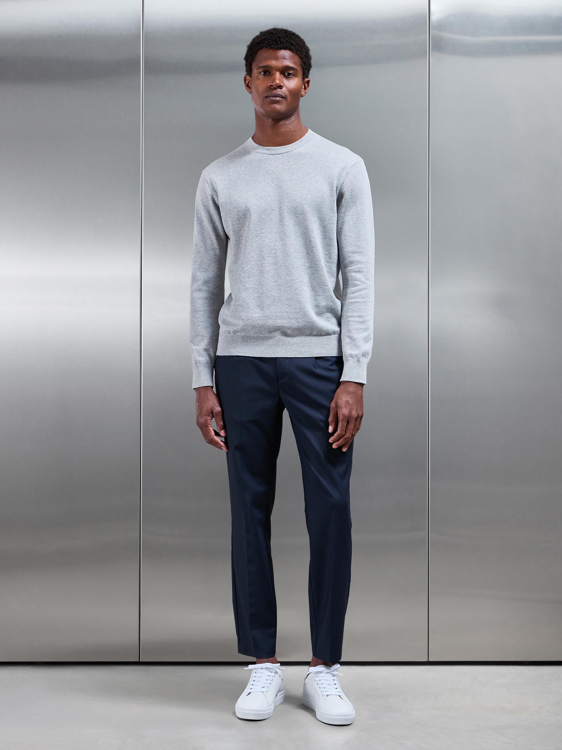 Formal Stretch Side Adjuster Trouser in Navy