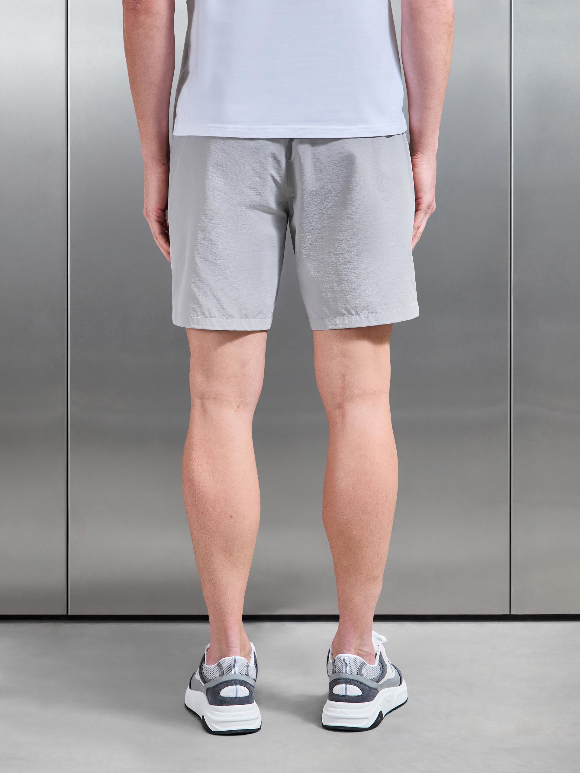Front Pocket Technical Cargo Short in Mid Grey