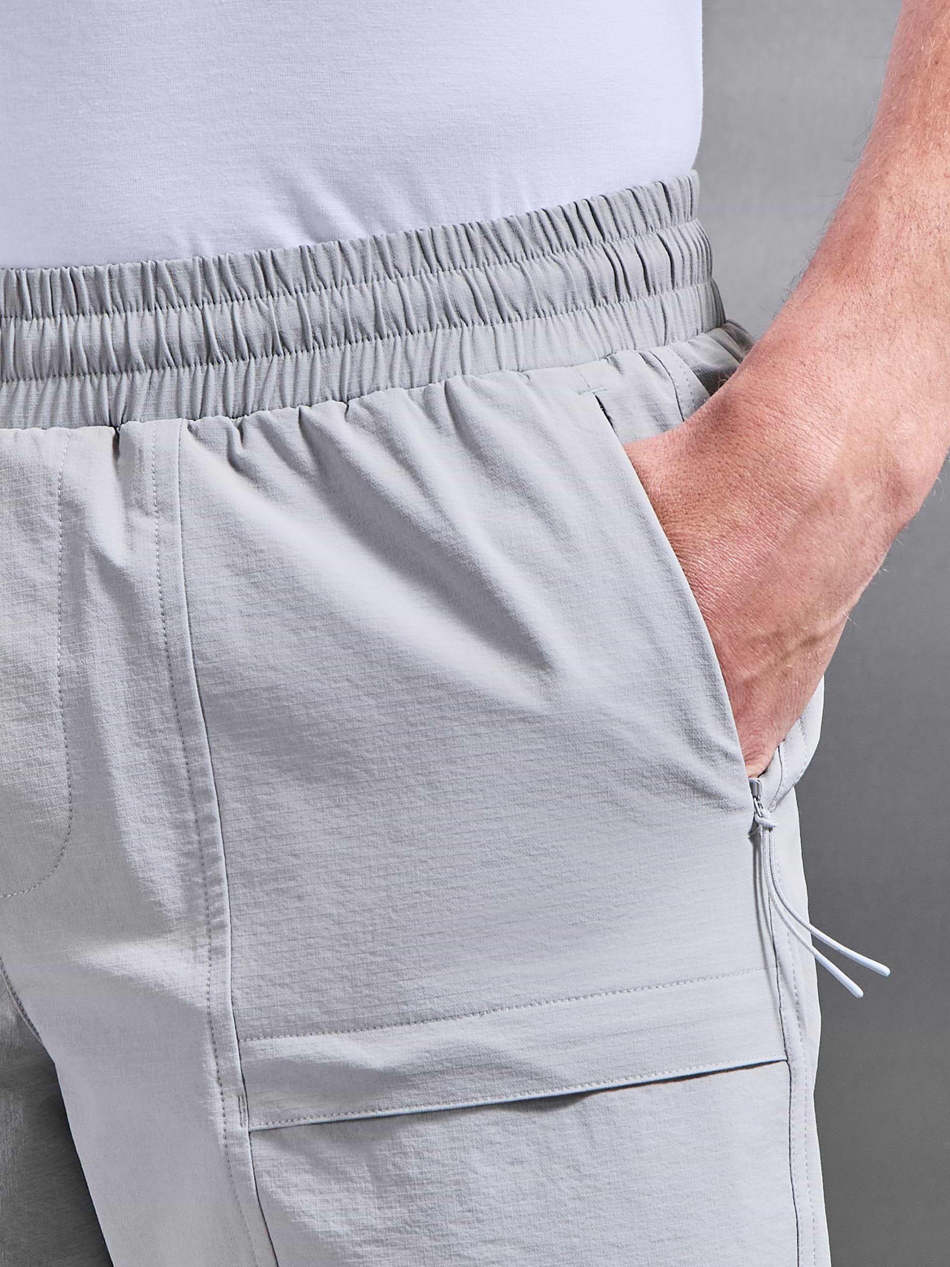 Front Pocket Technical Cargo Short in Mid Grey
