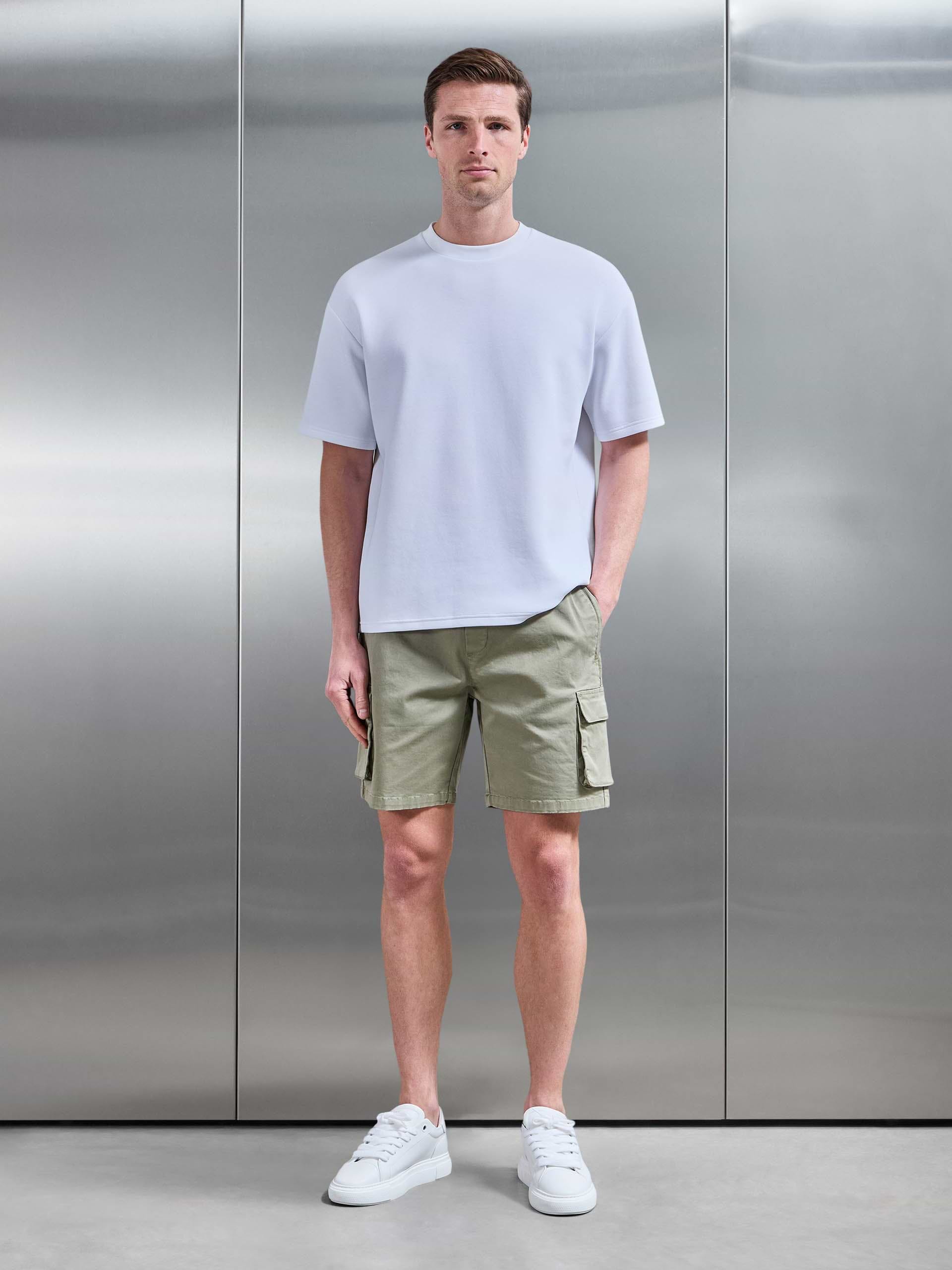 Garment Dye Cargo Short in Olive