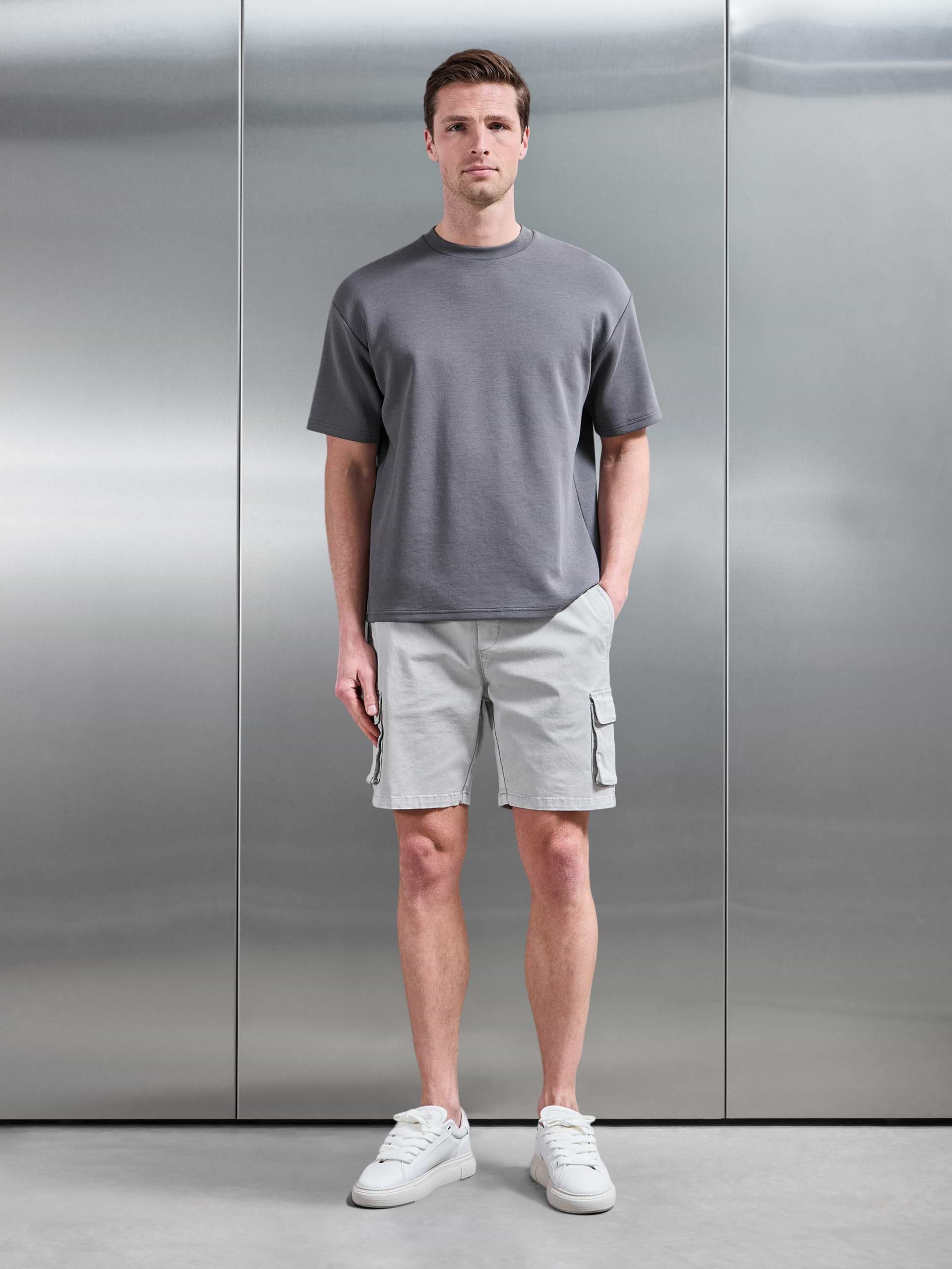 Garment Dye Cargo Short in Stone